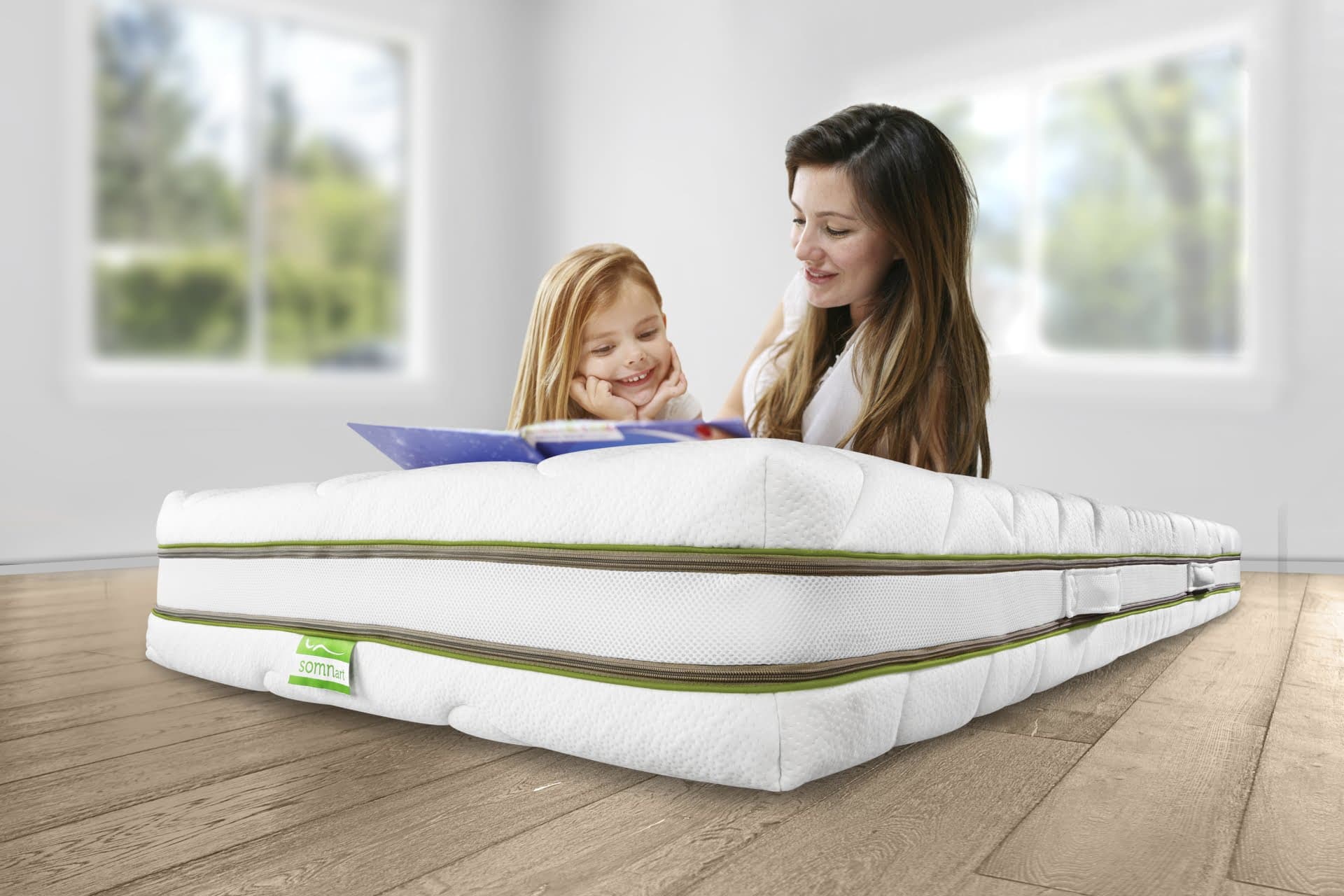 Saltea Latex Somnart 90x200, inaltime 20 cm, miez perforat 7 zone, husa cu 3D lavabila si detasabila cu fermoar, manere, fermitate medie - 6