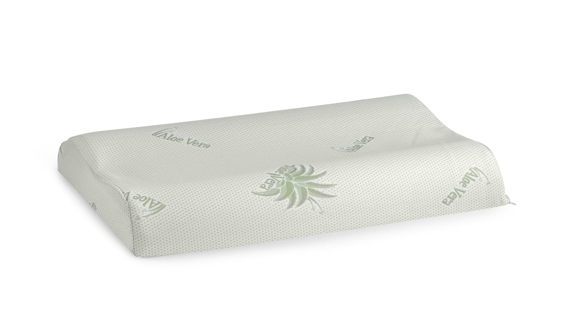 Perna ergonomica Memory Aloe Vera Somnart, sustinere exacta pentru gat si cap, husa detasabila, 42x72x12 cm - 4