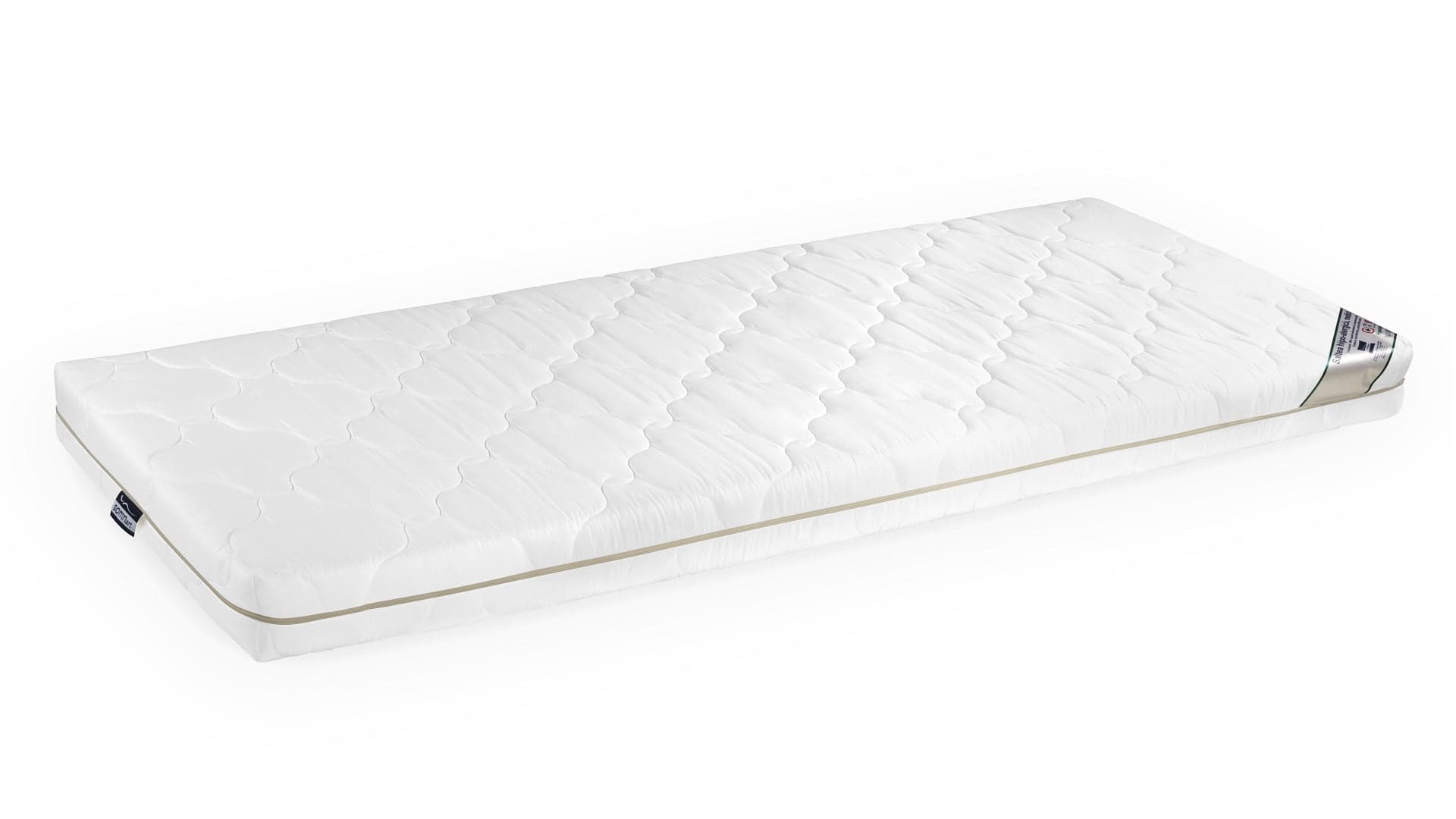 Saltea cu spumă poliuretanică Somnart HypoallergenicMed Bumbac 90x200, înălțime 16 cm, hipoalergenică, husă cu fermoar, rulată, fermitate medie - 16