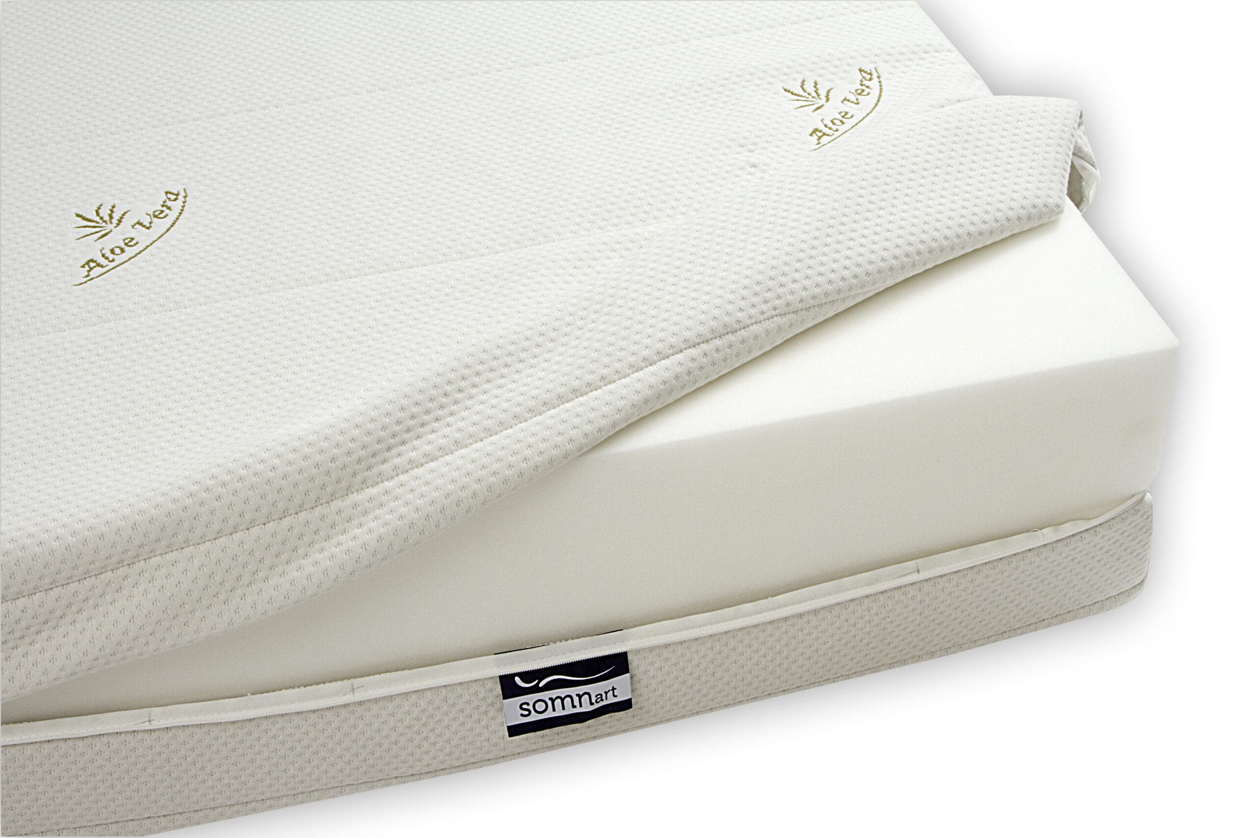Saltea cu memorie Somnart XXL Memory Plus 90x200, înălțime 25 cm, pentru persoane supraponderale, husă Aloe Vera detașabilă, rulată, fermitate mare - 14