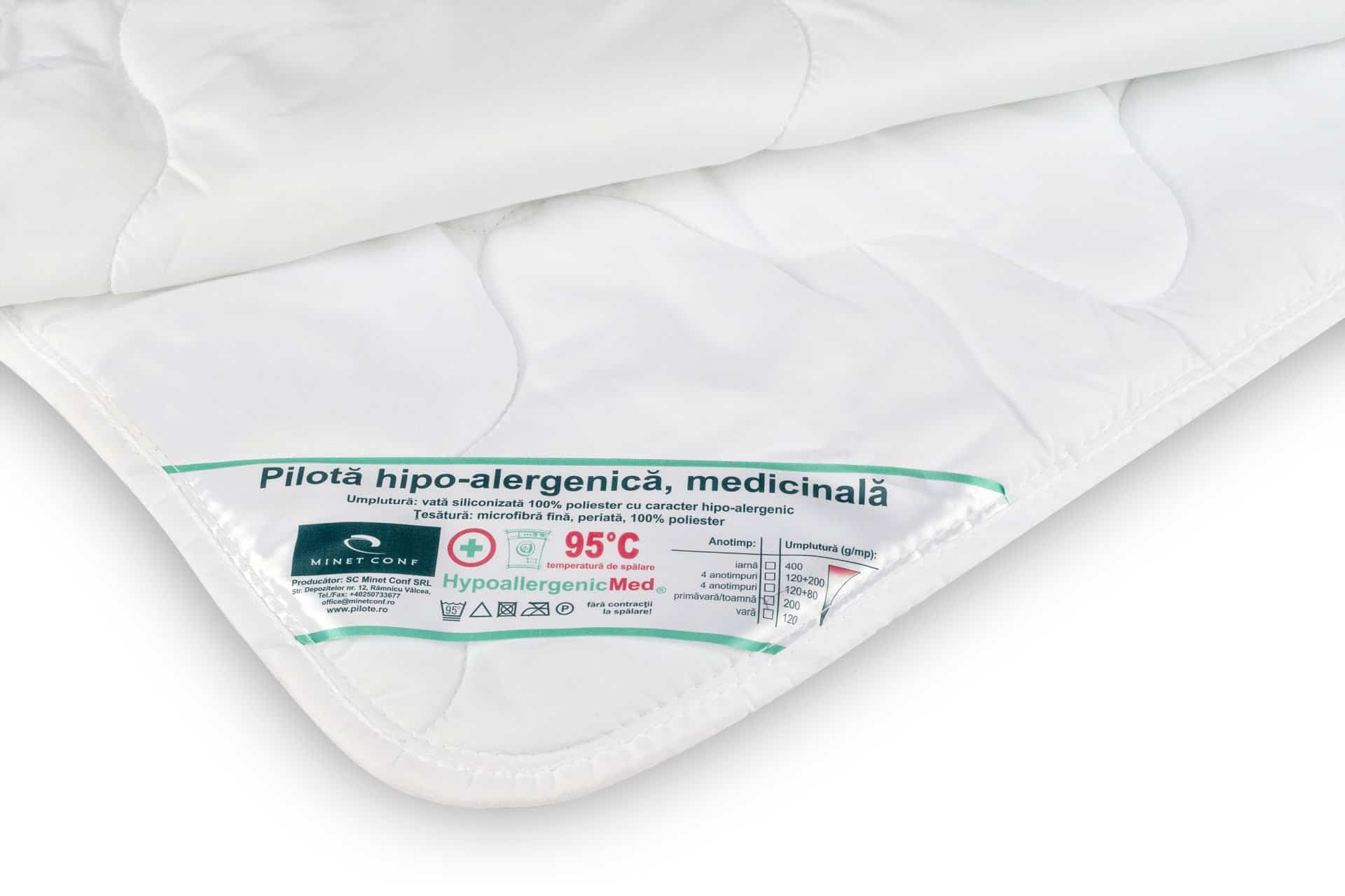 Set Baby HypoallergenicMed - perna 40x60 cm si pilota 100x140 cm hipoalergenica pentru bebelusi - 7