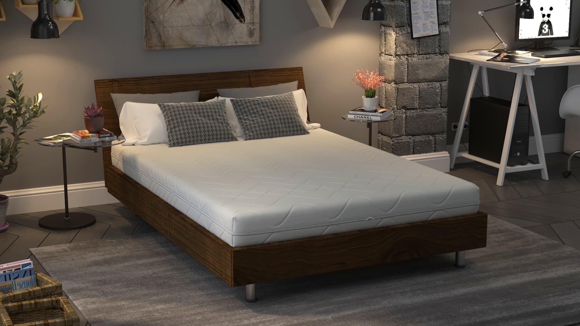 Saltea cu spuma poliuretanica Somnart Optimax Ortopedic 120x200, inaltime 18 cm, ortopedica, husa detasabila si lavabila, rulata, fermitate medie - 12