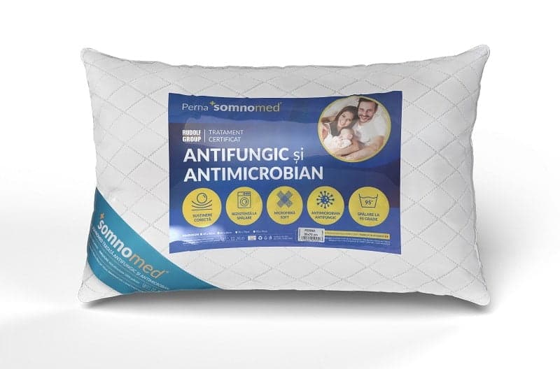 Perna Somnomed Antimicrobiana si Antifungica lavabila la 95°C - 50 x 70 cm, ambalata la geanta cu manere - 11
