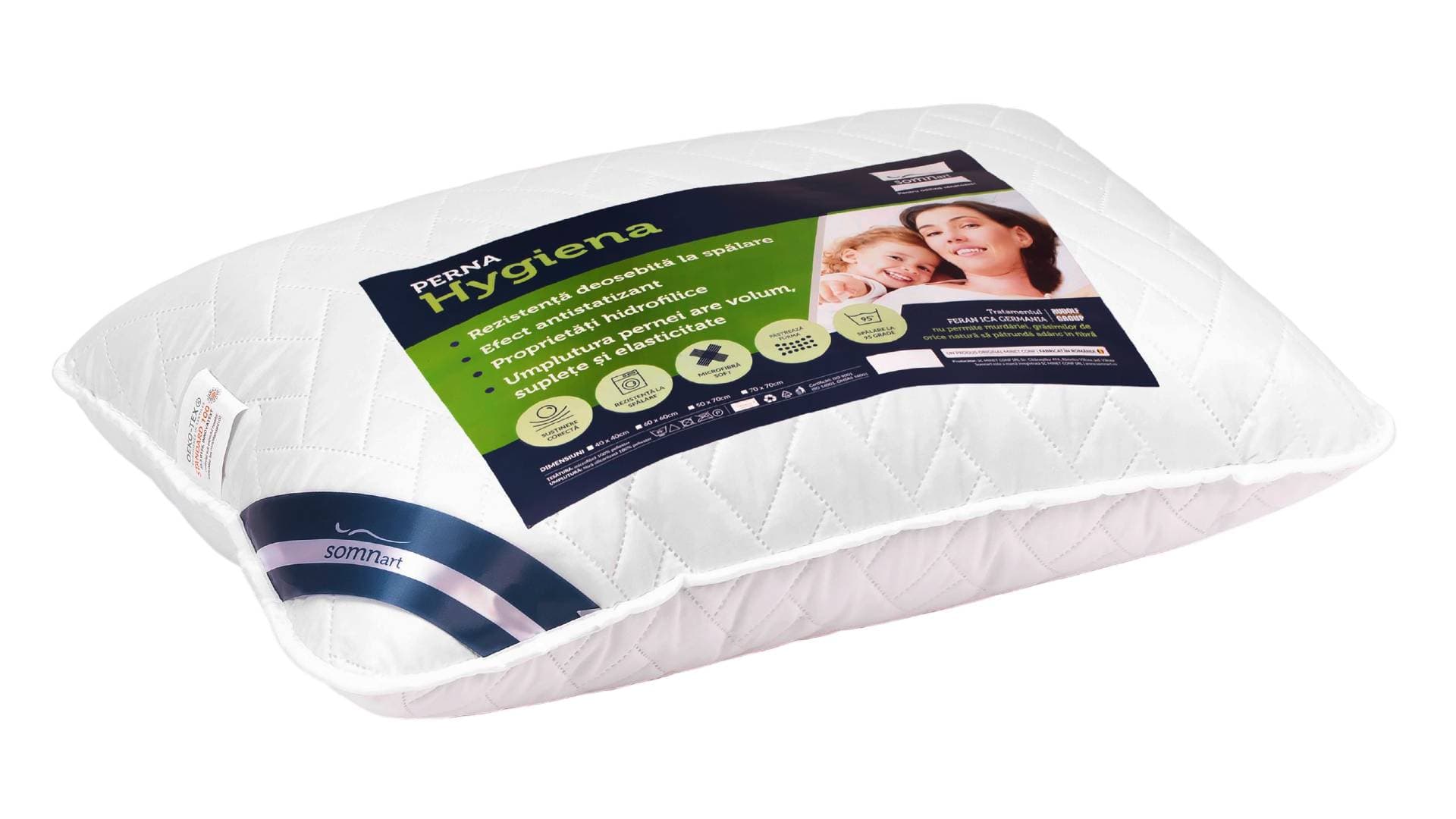 Perna Medicinala 40x50cm Somnart Hygiena Antistatizanta Hidrofilica, hipoalergenica, bilute Superball, 100% fibra poliester - 2