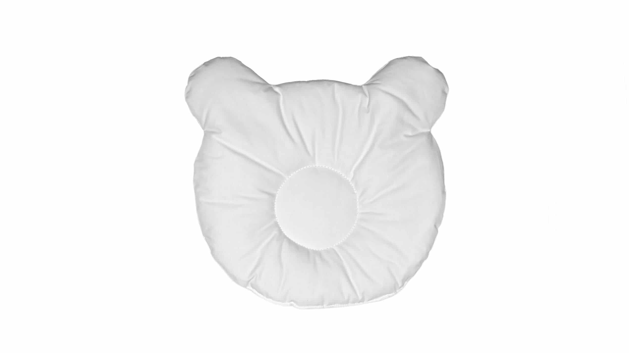 Set lenjerie patut + pernuta pentru formarea capului bebelusului SomnArt, bumbac egiptean, 60x120 cm, Alb - 2