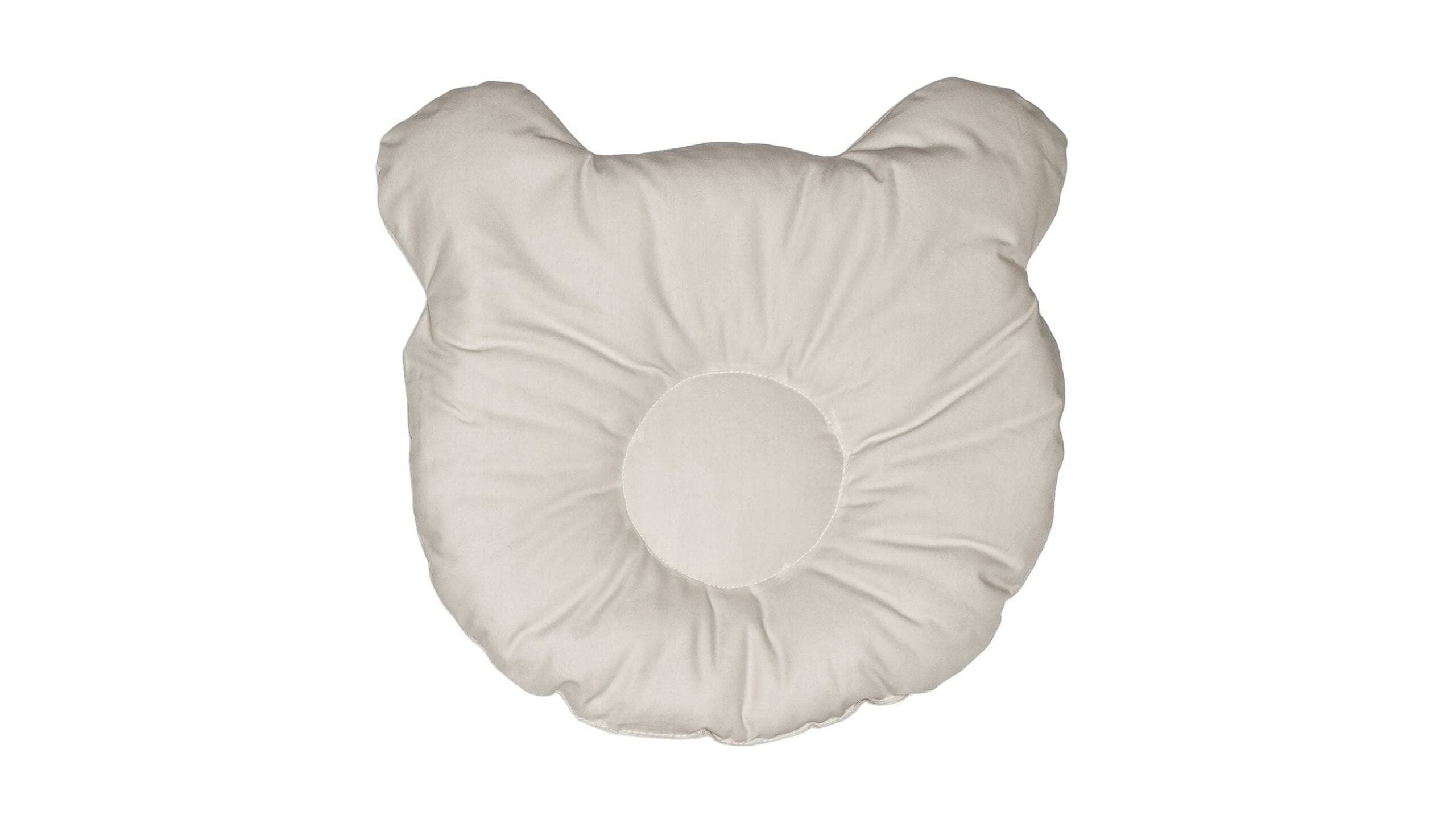 Set lenjerie patut + pernuta pentru formarea capului bebelusului SomnArt, bumbac egiptean, 60x120 cm, Gri deschis - 2
