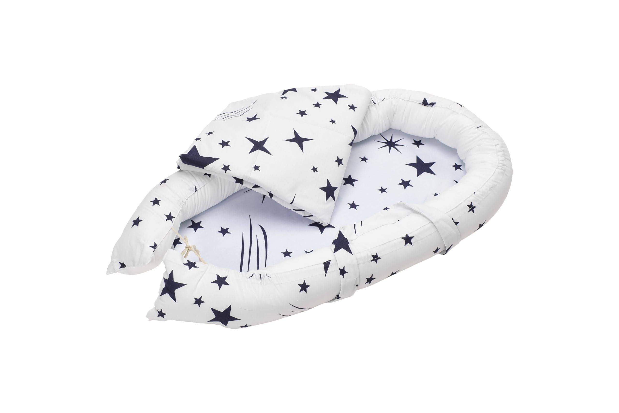 Baby Nest Somnart: Cosulet bebelusi + Salteluta 42x84x2 cm + Paturica 70x70 cm model Stelute - 2
