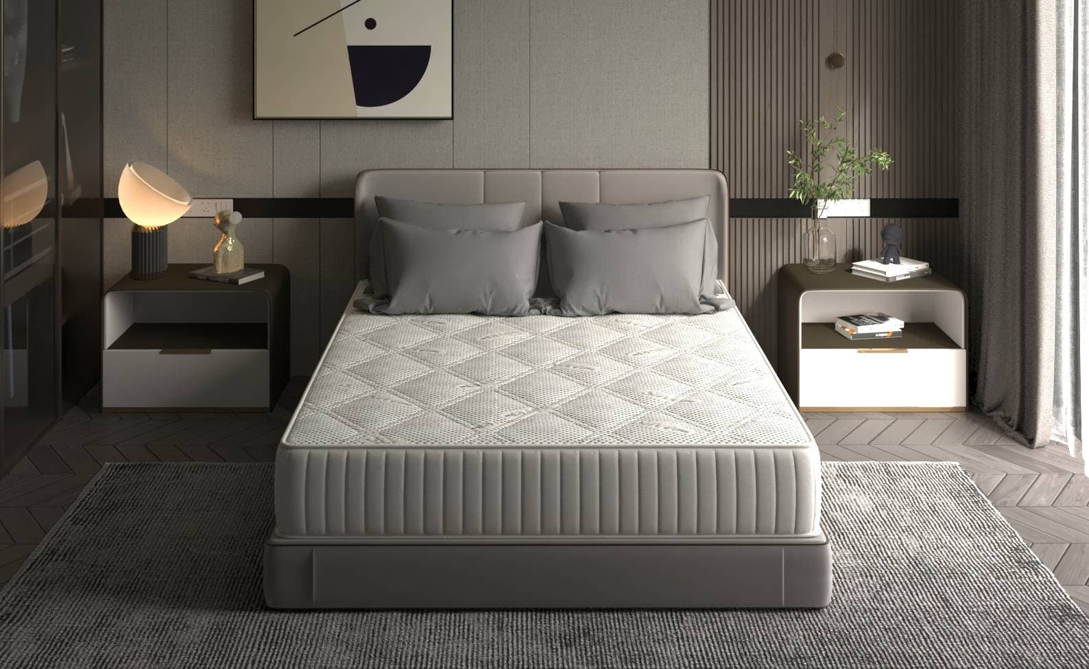 Saltea cu memorie Somnart Silver Relax 160x200, înălțime 24 cm, husă cu ioni de argint, cu mânere, fermitate medie - 13