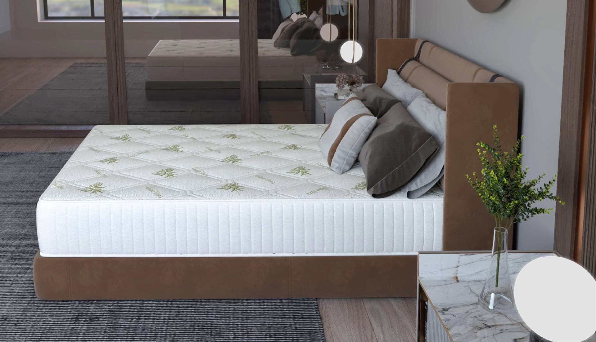 Saltea cu memorie Somnart Memory Ultimate 140x200, înălțime 24 cm, husă cu Aloe Vera, cu mânere, fermitate mare - 15