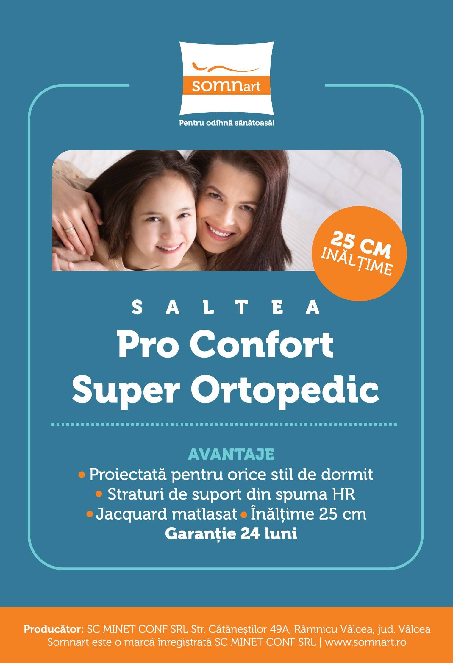 Topper 90x200 HypoallergenicMed Somnart cu husa microfibra, detasabila, spalare la 95°C, miez inaltime 5 cm - 13