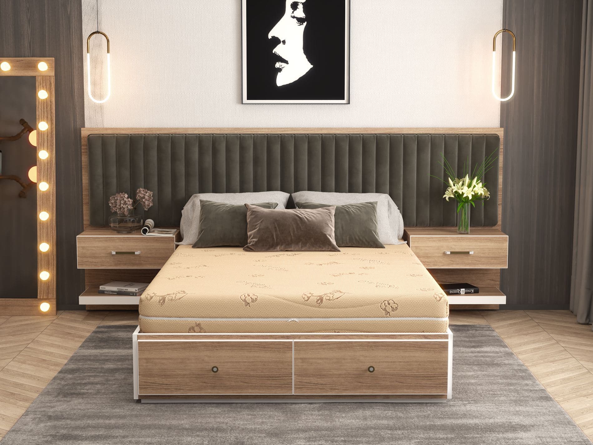 Saltea cu spuma poliuretanica Somnart Ortopedic Bio Cotton 140x200, inaltime 17 cm, ortopedica, husa detasabila si lavabila, fermitate medie - 14