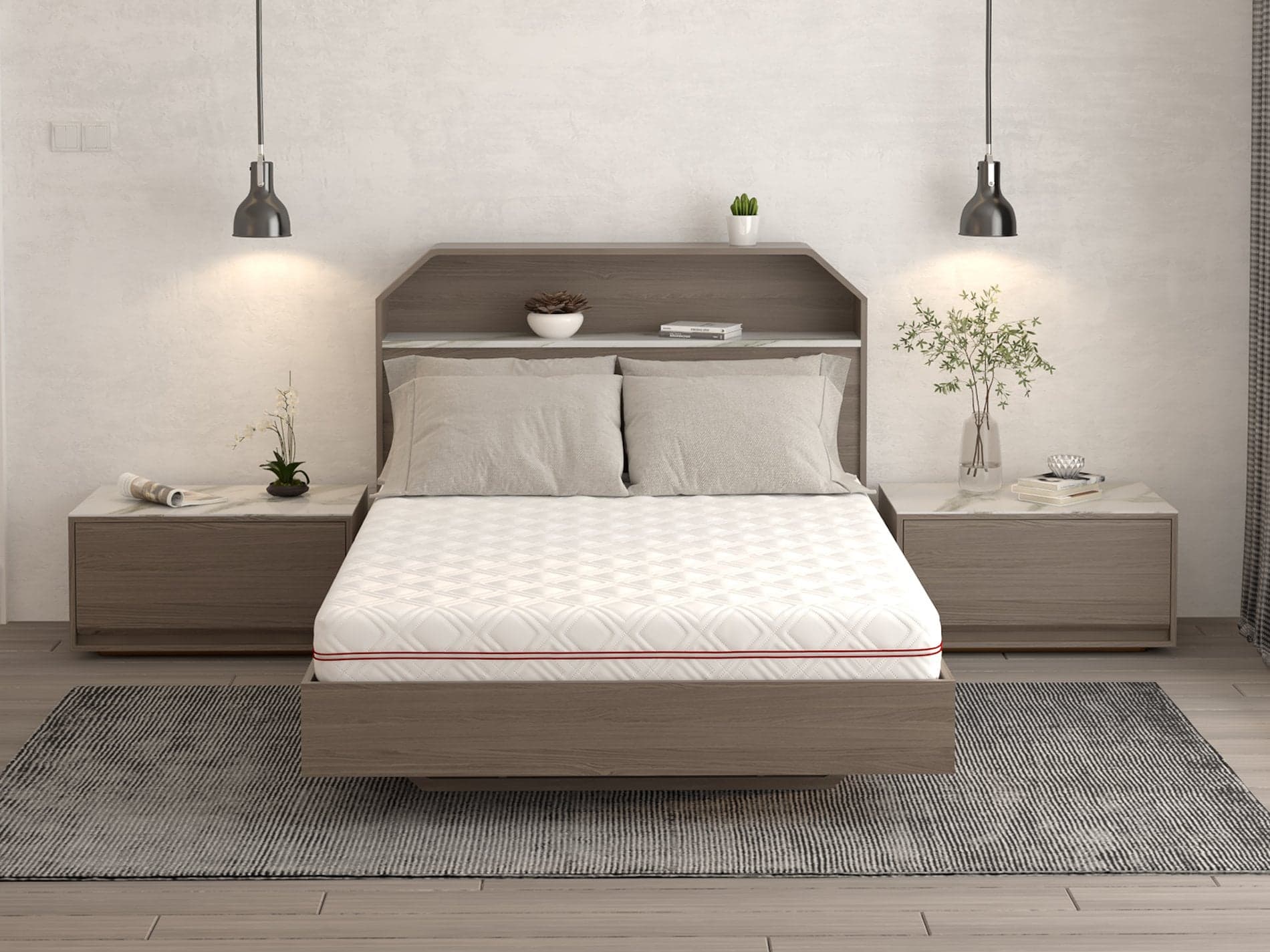 Saltea cu memorie SOMNART 160x200, înălțime 17 cm, ortopedică, husă detașabilă cu fermoar, fermitate medie - 8