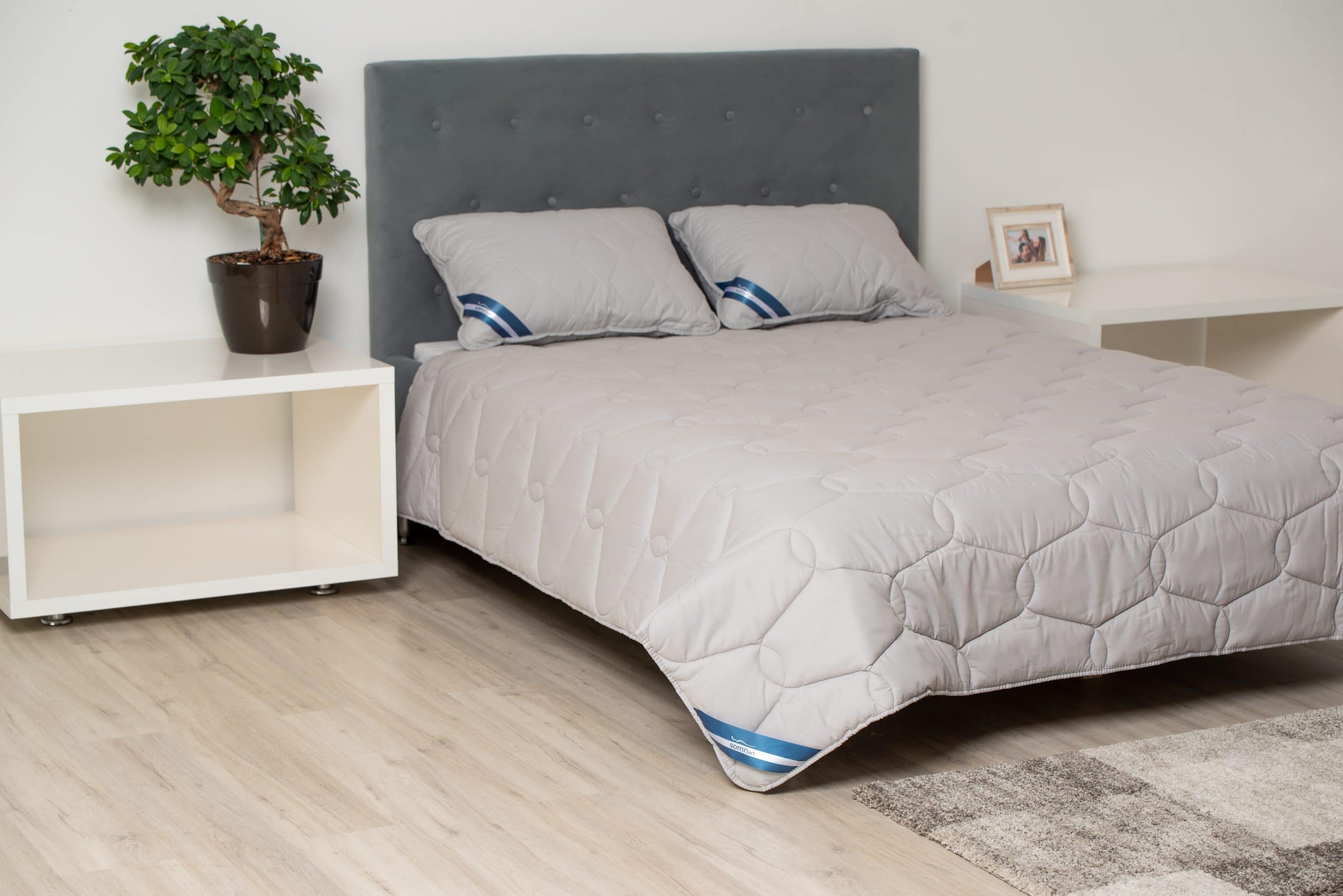 Set Pilota bumbac Somnart Bella 150x200cm 200g model biscuite + 1 perna bumbac Somnart Bella, 50x70cm, Gri - 10