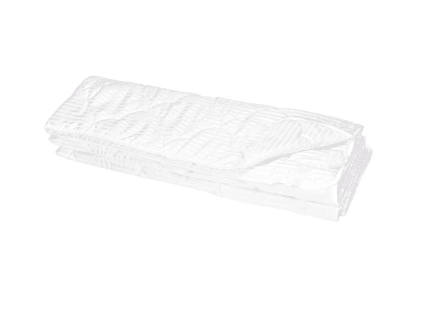 Pilota 150x200 cm microfibra striata alba matlasata, Somnart, 200 g, de vara, model lacrimi - 7