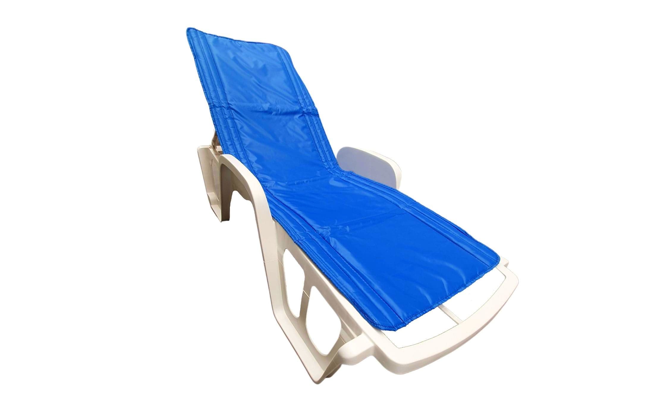 Saltea cu interior vatelină Somnart 60x190, înălțime 1 cm, pentru șezlong, două segmente, husă impermeabilă, culoare albastru - 27