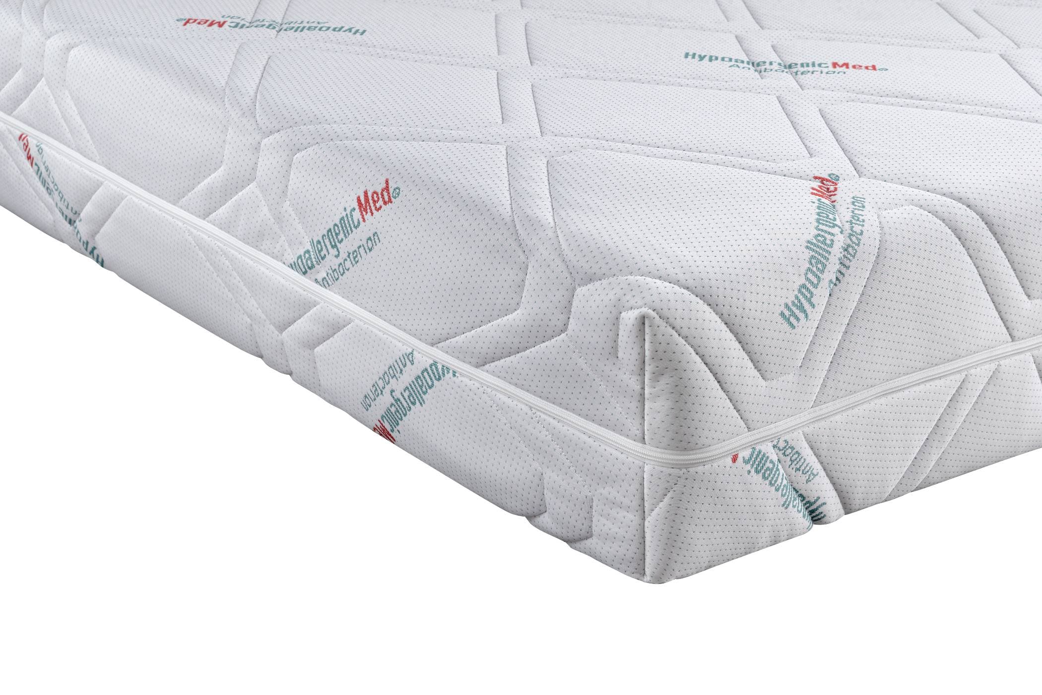 Saltea cu spumă poliuretanică Somnart HypoallergenicMed Antibacteria, 90x200, înălțime 18 cm, antibacterii, husă detașabilă cu fermoar, fermitate medie - 12