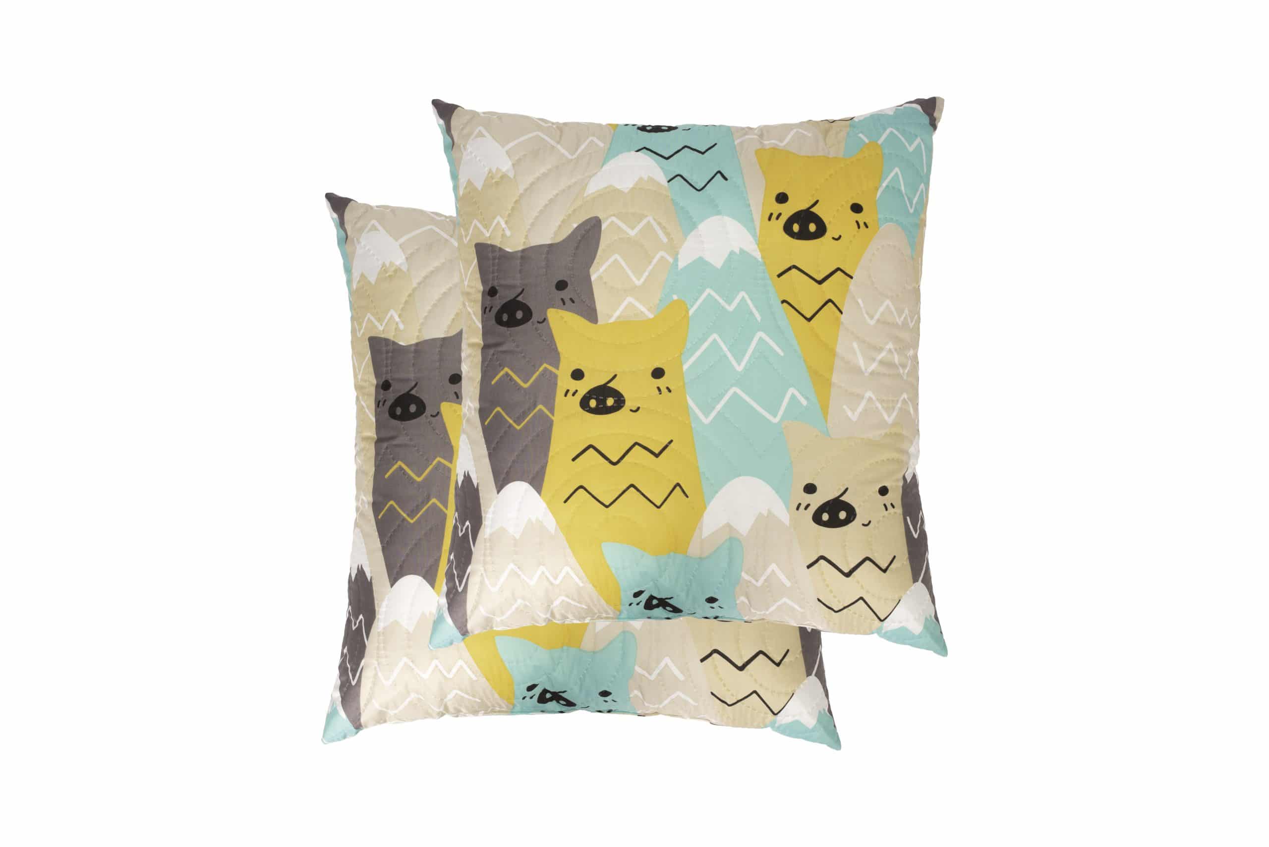 Set 2 perne Somnart Cat, 70x70 cm, microfibra - 3