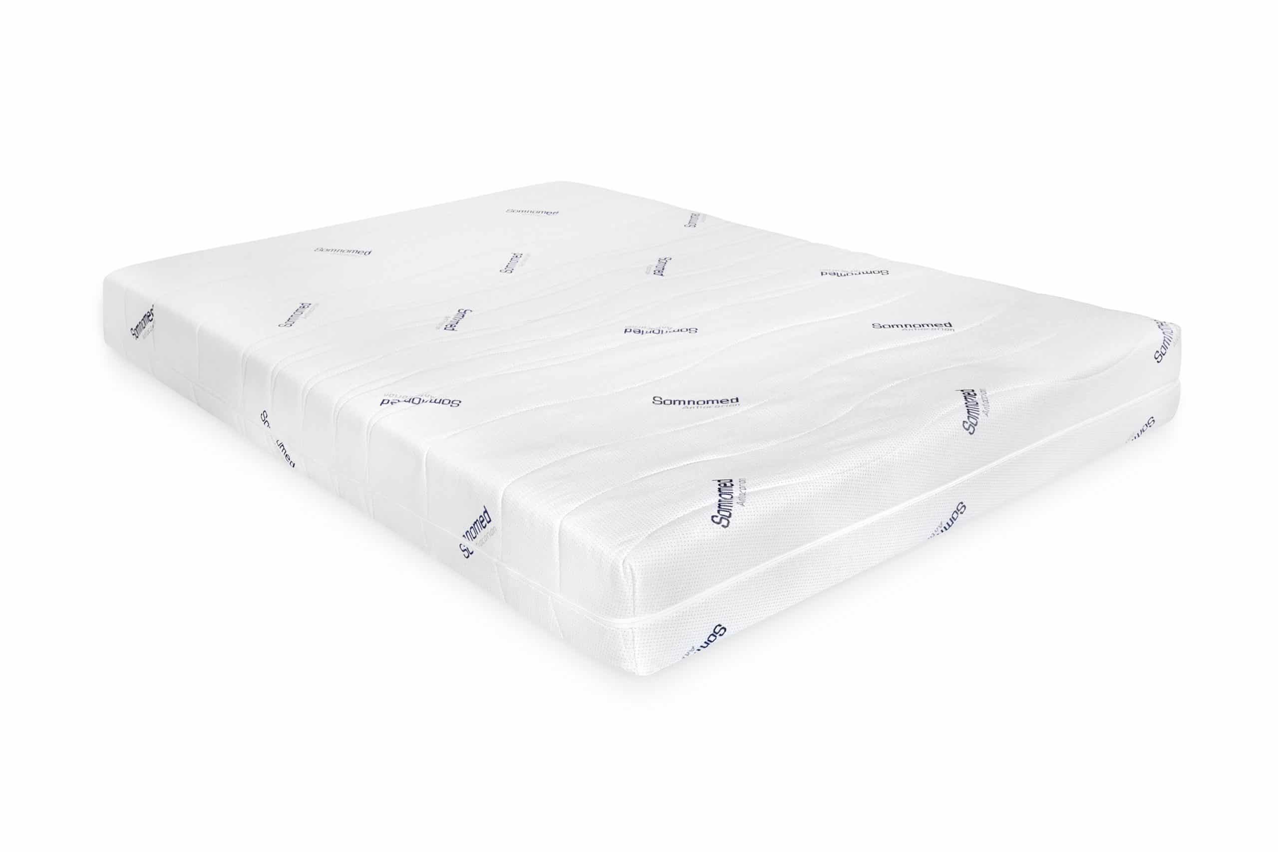 Saltea cu spumă poliuretanică Somnomed Antiacaria 180x200, înălțime 20 cm, pentru alergici, husă detașabilă și lavabilă cu tratament antiacarian, fermitate medie - 10