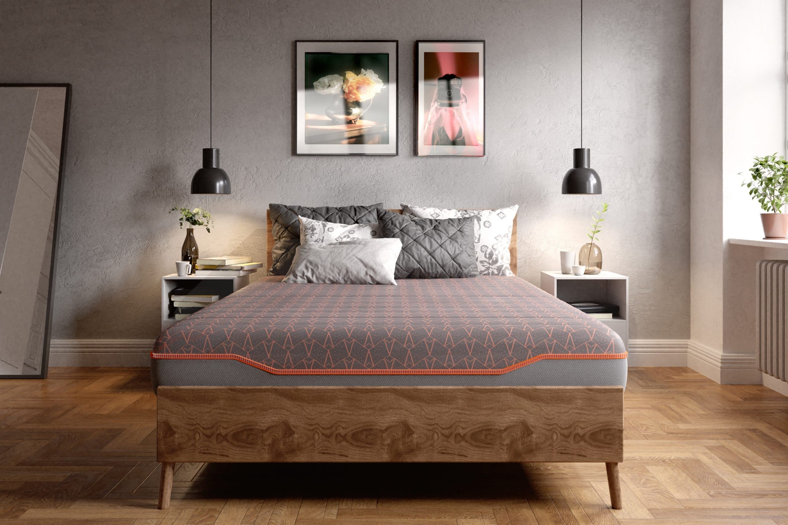 Saltea cu memorie și arcuri individuale SomnArt Supreme Pocket Multilayer 90x200, înălțime 24 cm, husă detașabilă, fermitate medie - 10