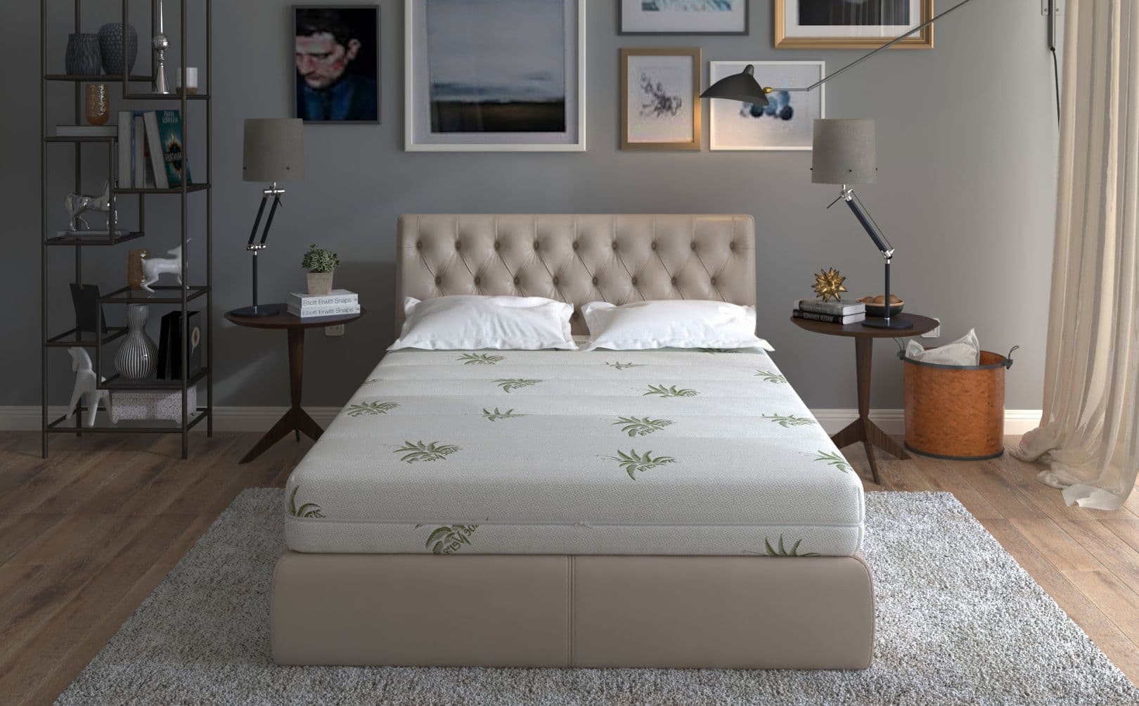 Saltea cu memorie SomnART XXL Memory Plus 120x200, înălțime 25cm, pentru persoane supraponderale, husă Aloe Vera detașabilă, rulată, fermitate mare - 13