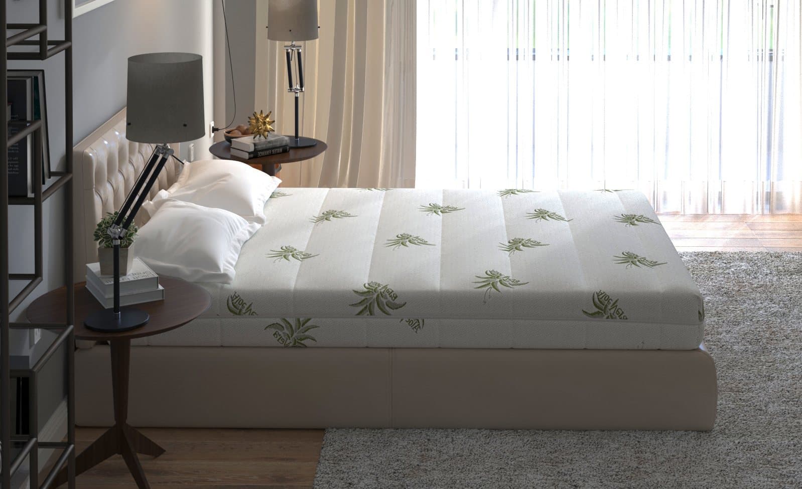 Saltea cu memorie SomnART XXL Memory Plus 120x200, înălțime 25cm, pentru persoane supraponderale, husă Aloe Vera detașabilă, rulată, fermitate mare - 17