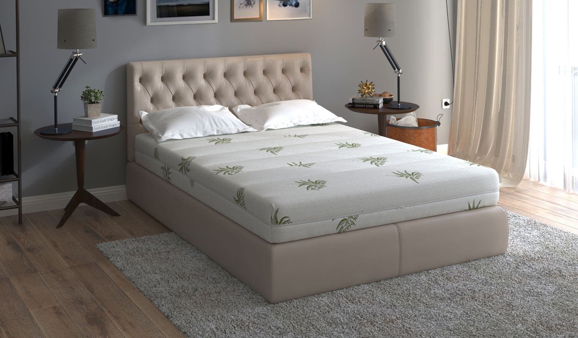 Saltea cu memorie SomnART XXL Memory Plus 120x200, înălțime 25cm, pentru persoane supraponderale, husă Aloe Vera detașabilă, rulată, fermitate mare - 18