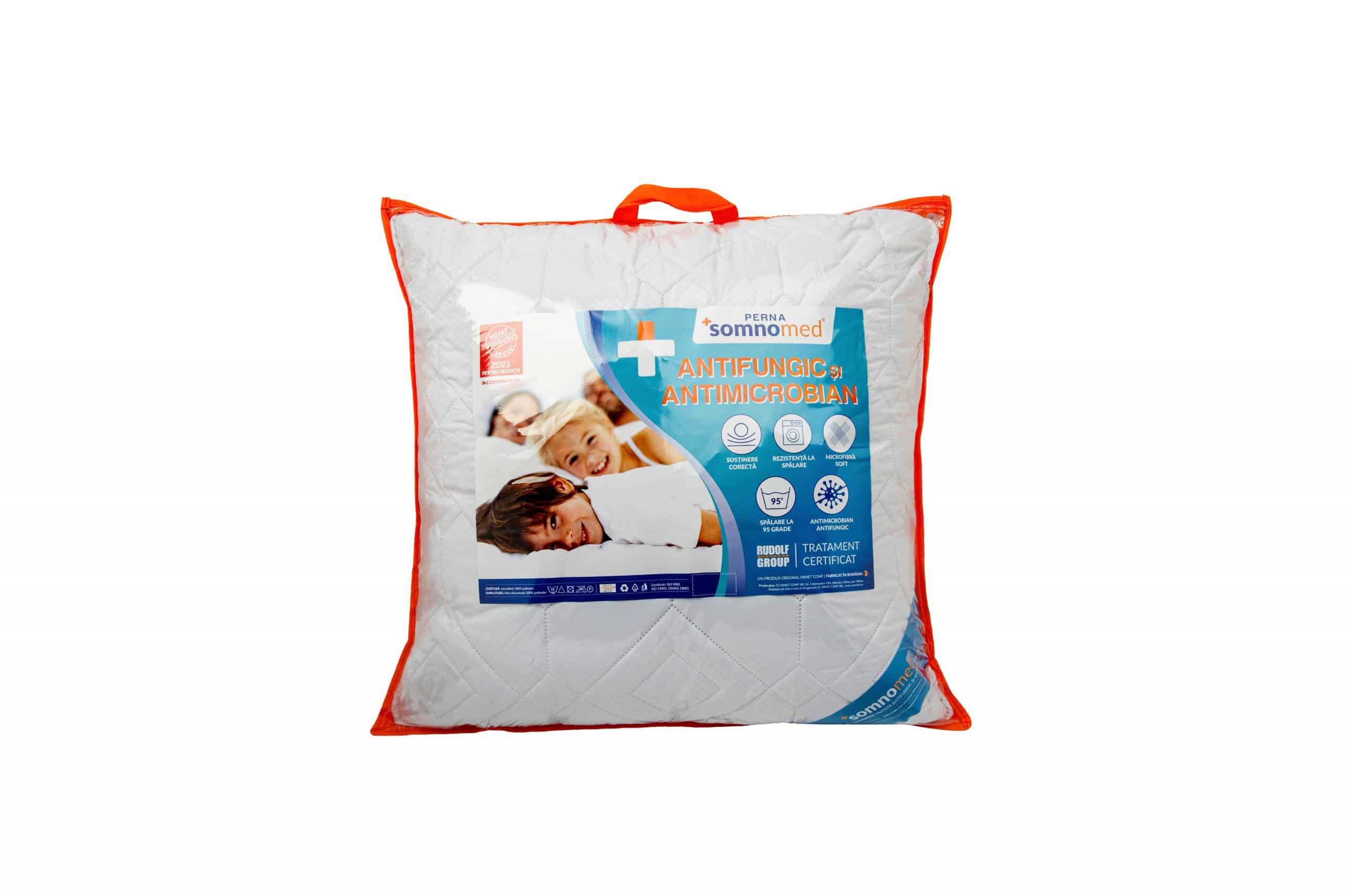 Perna Somnomed Antimicrobiana si Antifungica lavabila la 95°C - 70 x 70 cm, ambalata la geanta cu manere - 2