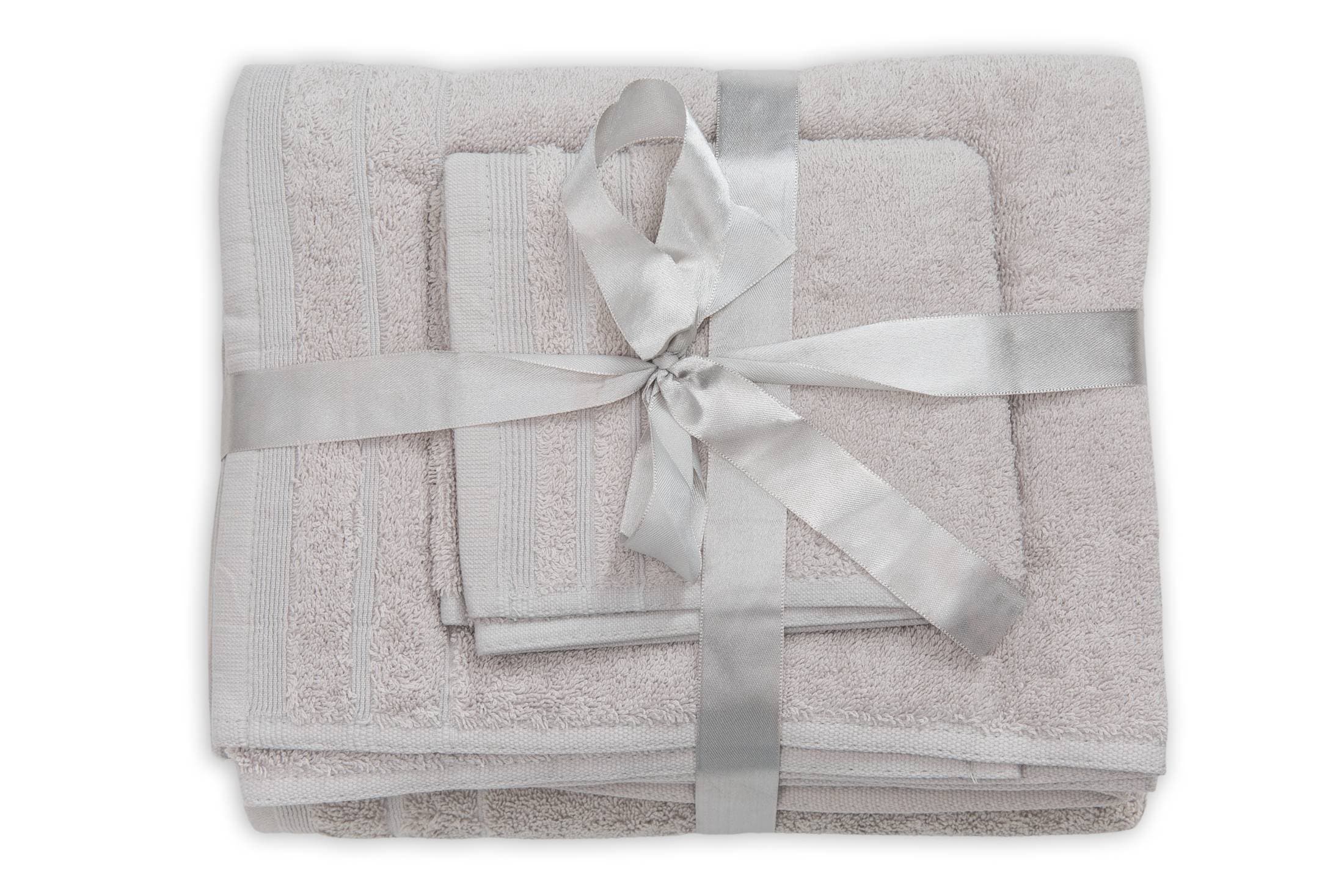 Set prosoape bumbac Somnart, 600gsm, de fata 50x90 cm + de corp 70x140 + de maini 30x50 cm, gri - 3
