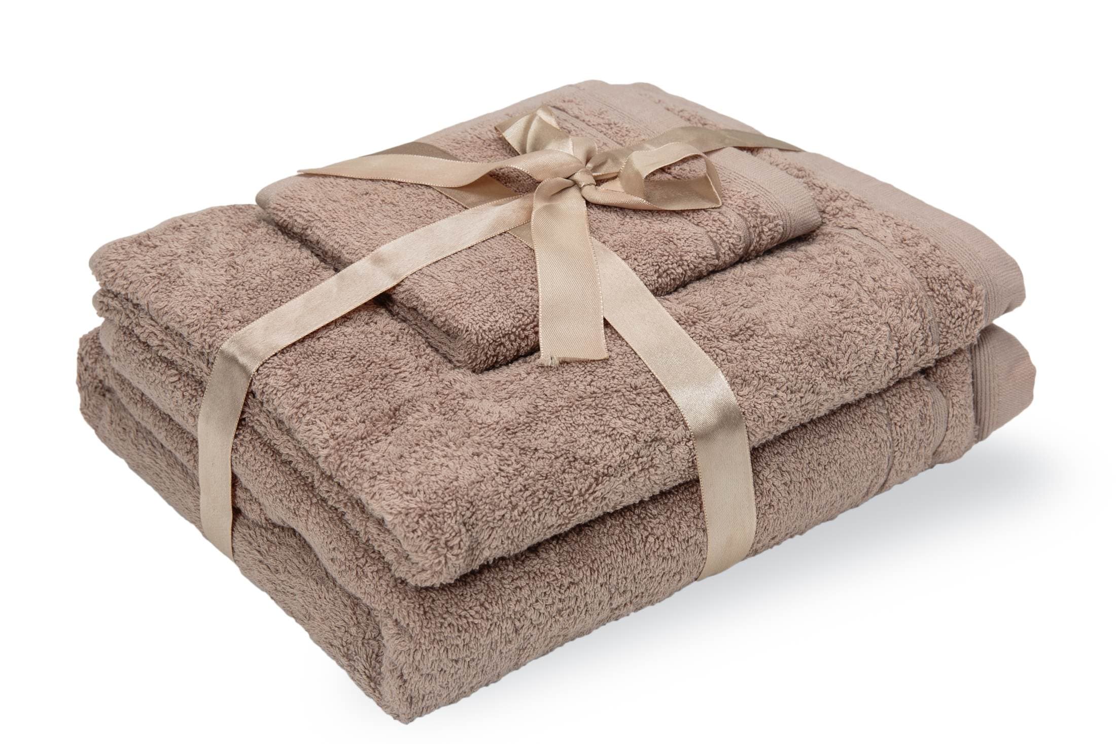 Set prosoape bumbac Somnart 600gsm de fata 50x90 cm + de corp 70x140 + de maini 30x50 cm, bej - 2