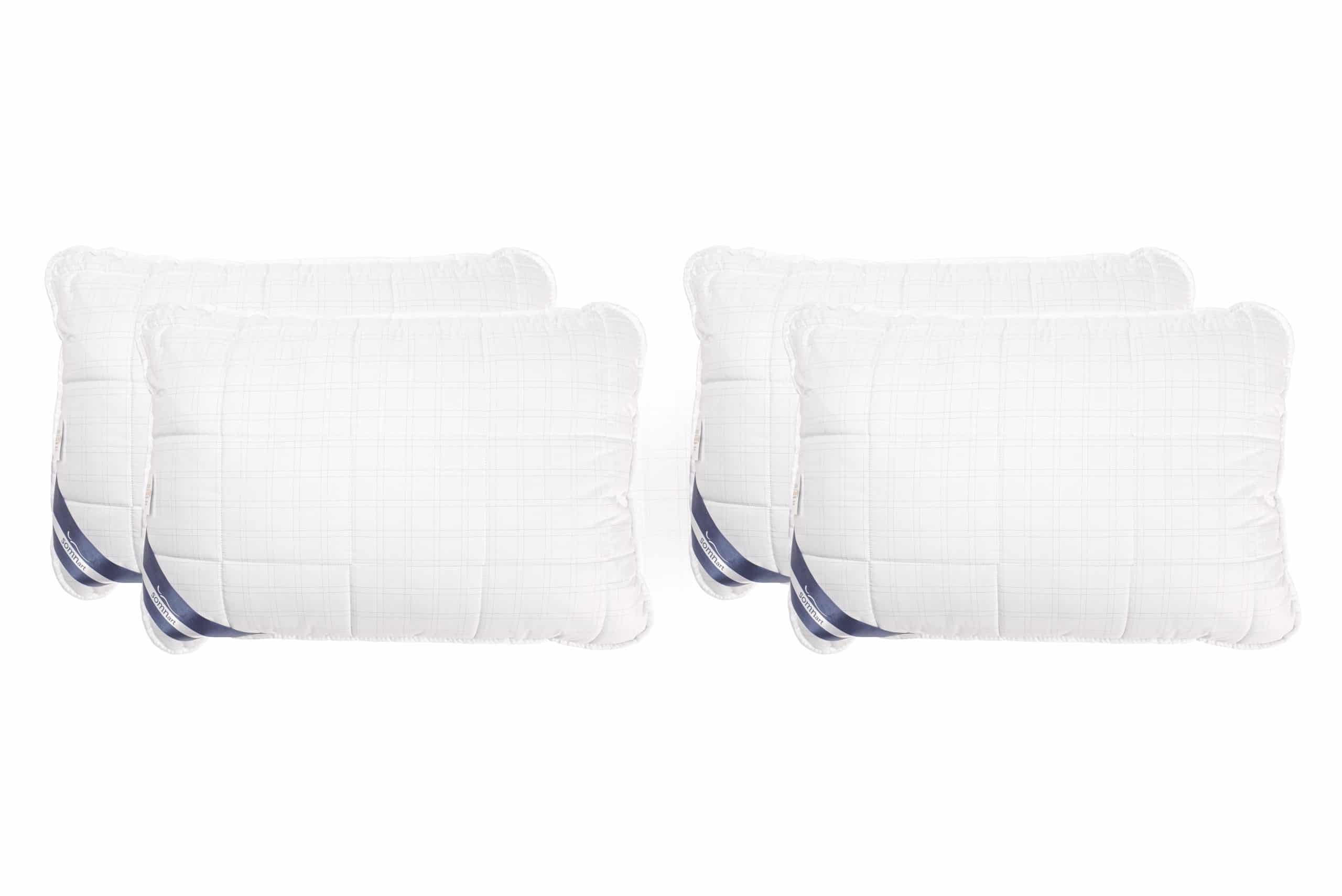 Set 4 perne Somnart matlasate model patrat  50x70 cm, microfibra  carbon - 2