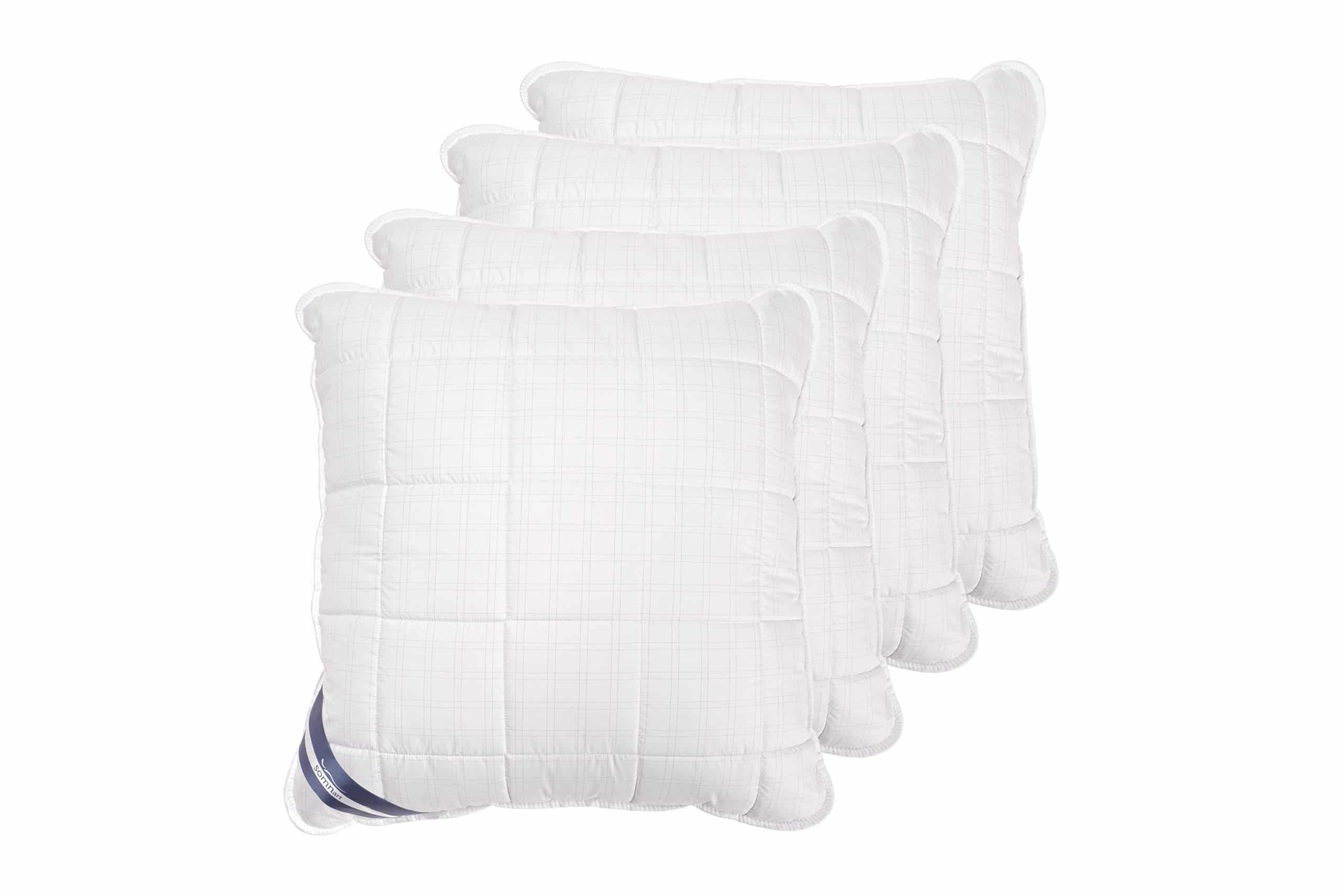 Set 4 perne Somnart matlasate model patrat, 70x70 cm, microfibra carbon - 2