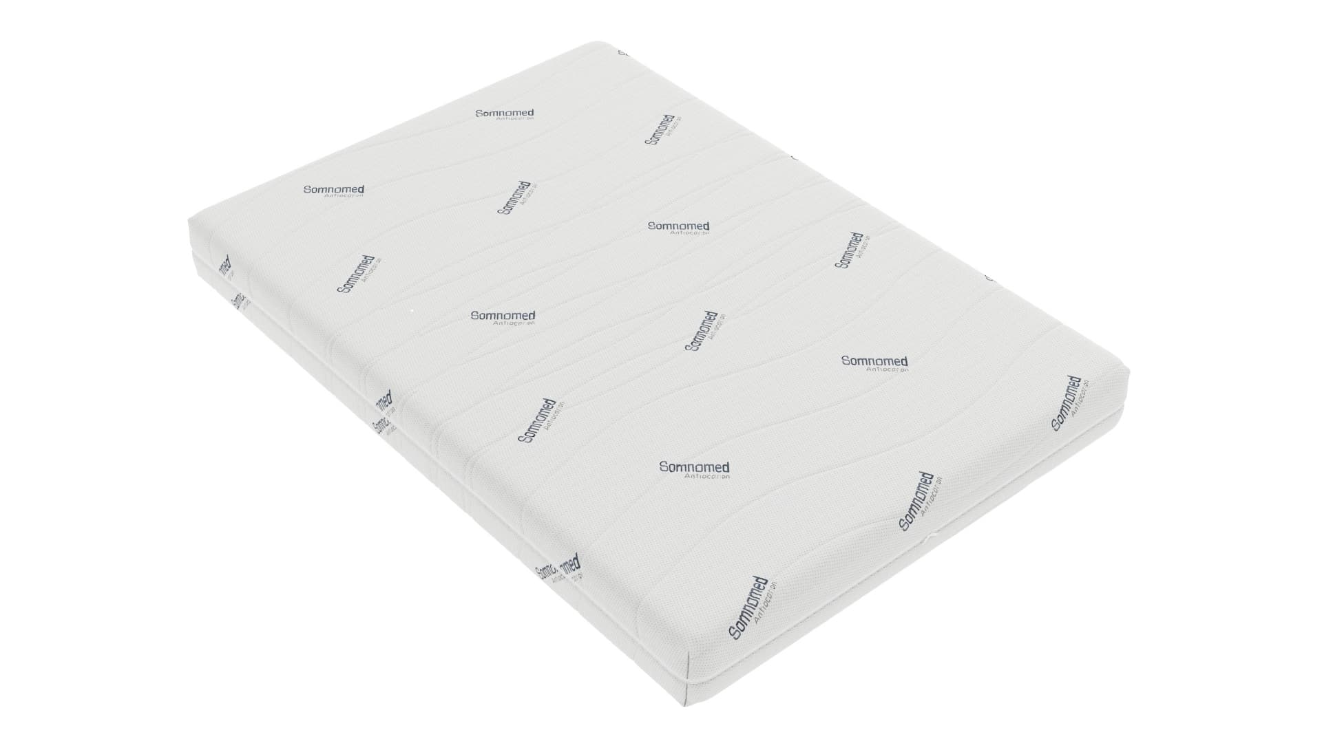 Saltea cu spumă poliuretanică Somnomed Antiacaria 120x190, înălțime 20cm, pentru alergici, husă detașabilă și lavabilă cu tratament antiacarian, fermitate medie - 10