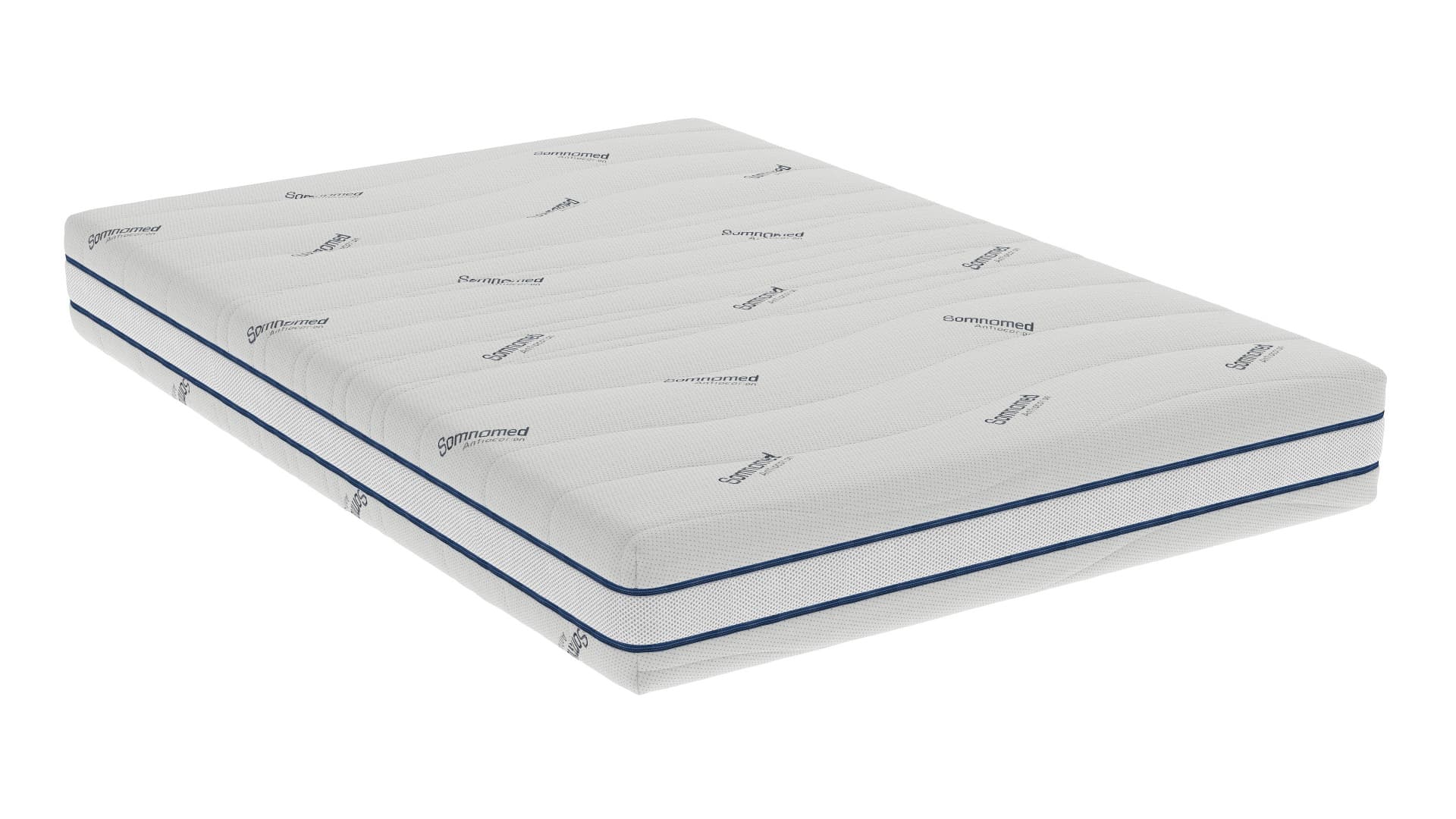 Saltea cu memorie Somnomed Antiacaria 140x200, înălțime 20 cm, pentru alergici, husă cu tratament antiacarian, rulată, fermitate medie - 10