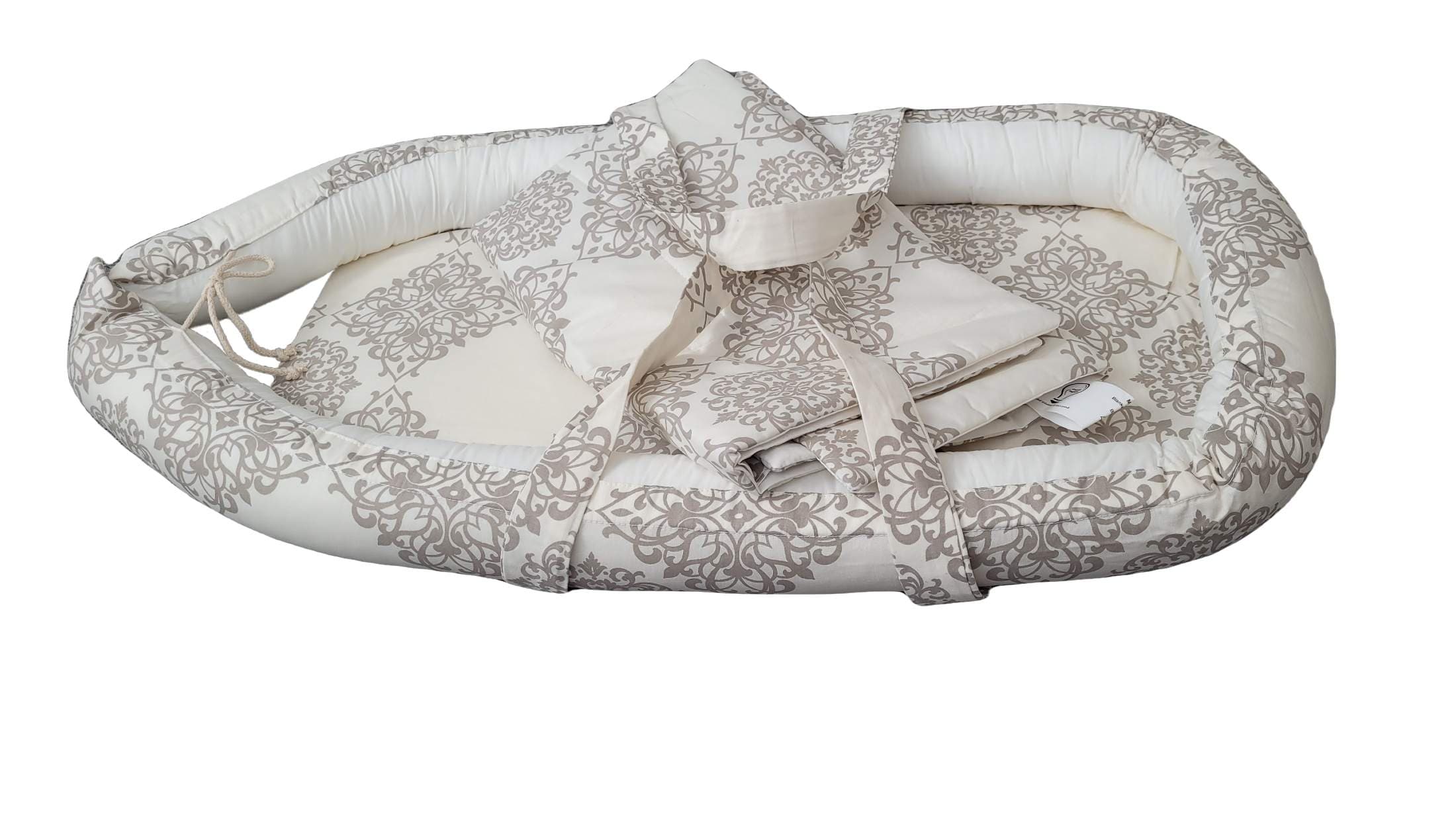Baby Nest Somnart: Cosulet bebelusi + Salteluta 42x84x2 cm + Paturica 70x70 cm model Elegant Armonia - 2