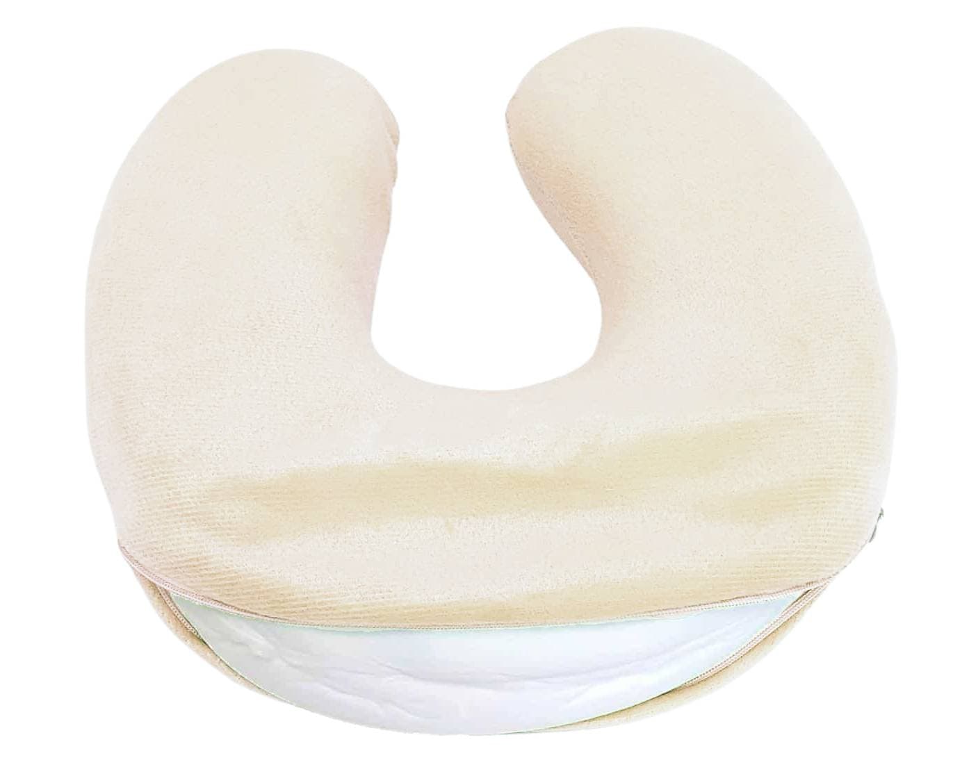 Perna calatorie SOMNART din spuma Memory cul CREM dimensiune 32x32x8 - 3