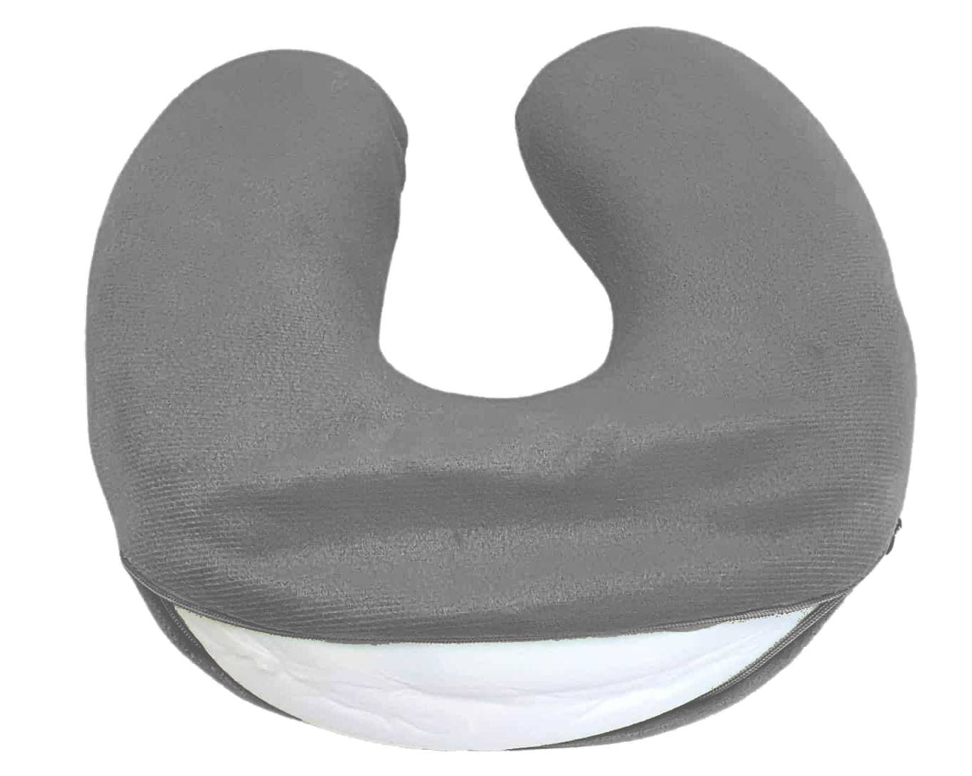Perna calatorie SOMNART din spuma Memory cul GRI dimensiune 32x32x8 - 3