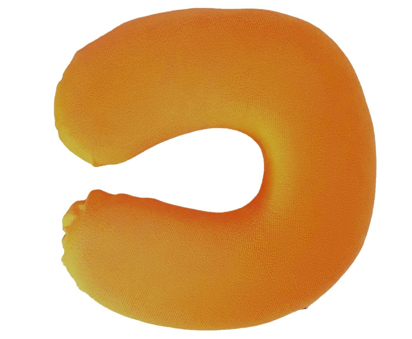 Perna calatorie SOMNART din spuma Memory cul PORTOCALIU dimensiune 32x32x8 - 2