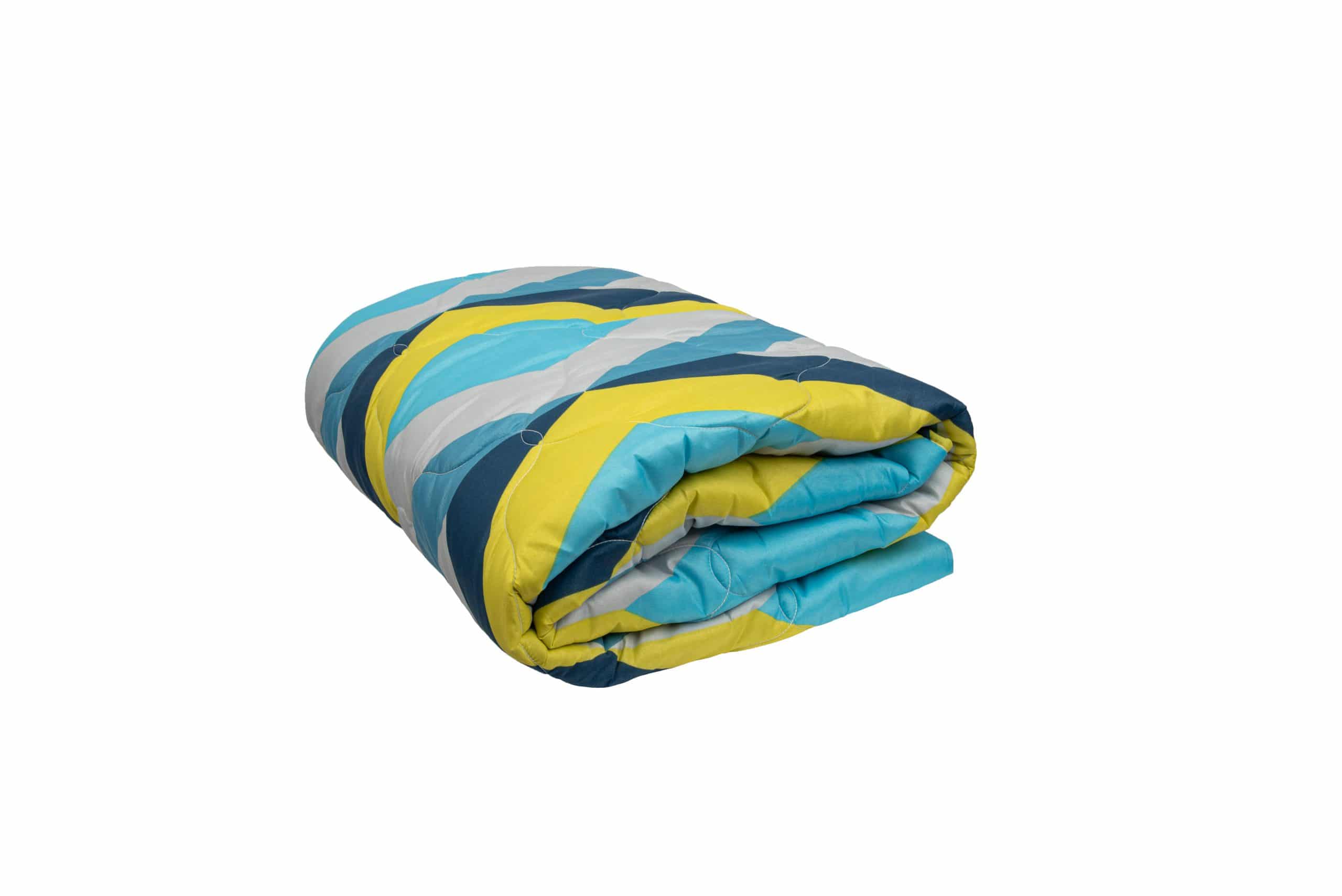 Set pilota primavara/vara si 1 perna Viseo Green Flowers SomnART, microfibra, 150 g/mp, 150x200 cm + 50x70 cm - 3