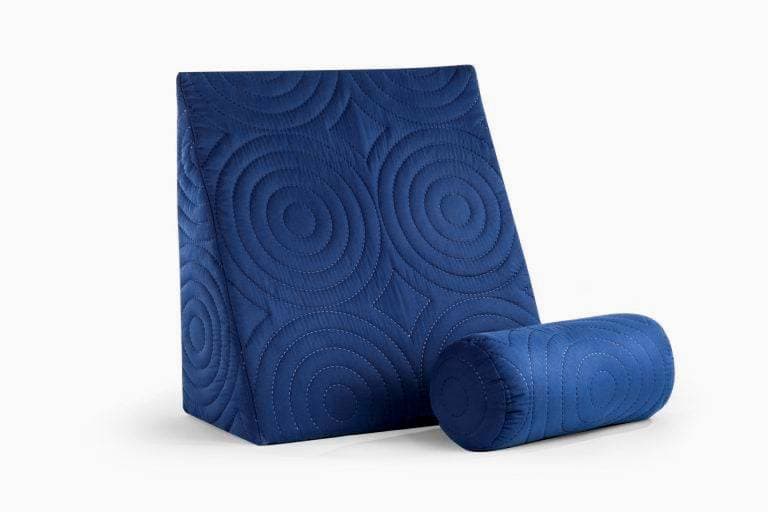 Perna Relax TV 60x68x30cm, ortopedica pentru citit, antireflux, cu husa detasabila, confortabila si rezistenta, lavabila la 40 grade, Albastru - 2