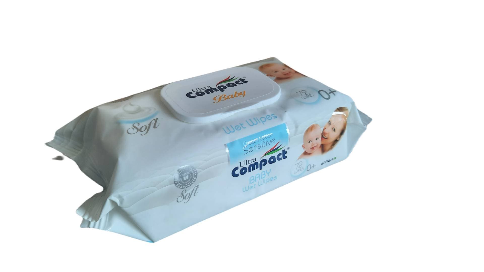 Servetele umede pentru bebelusi, cu capac, Ultra Compact Baby, soft, 72 buc/set