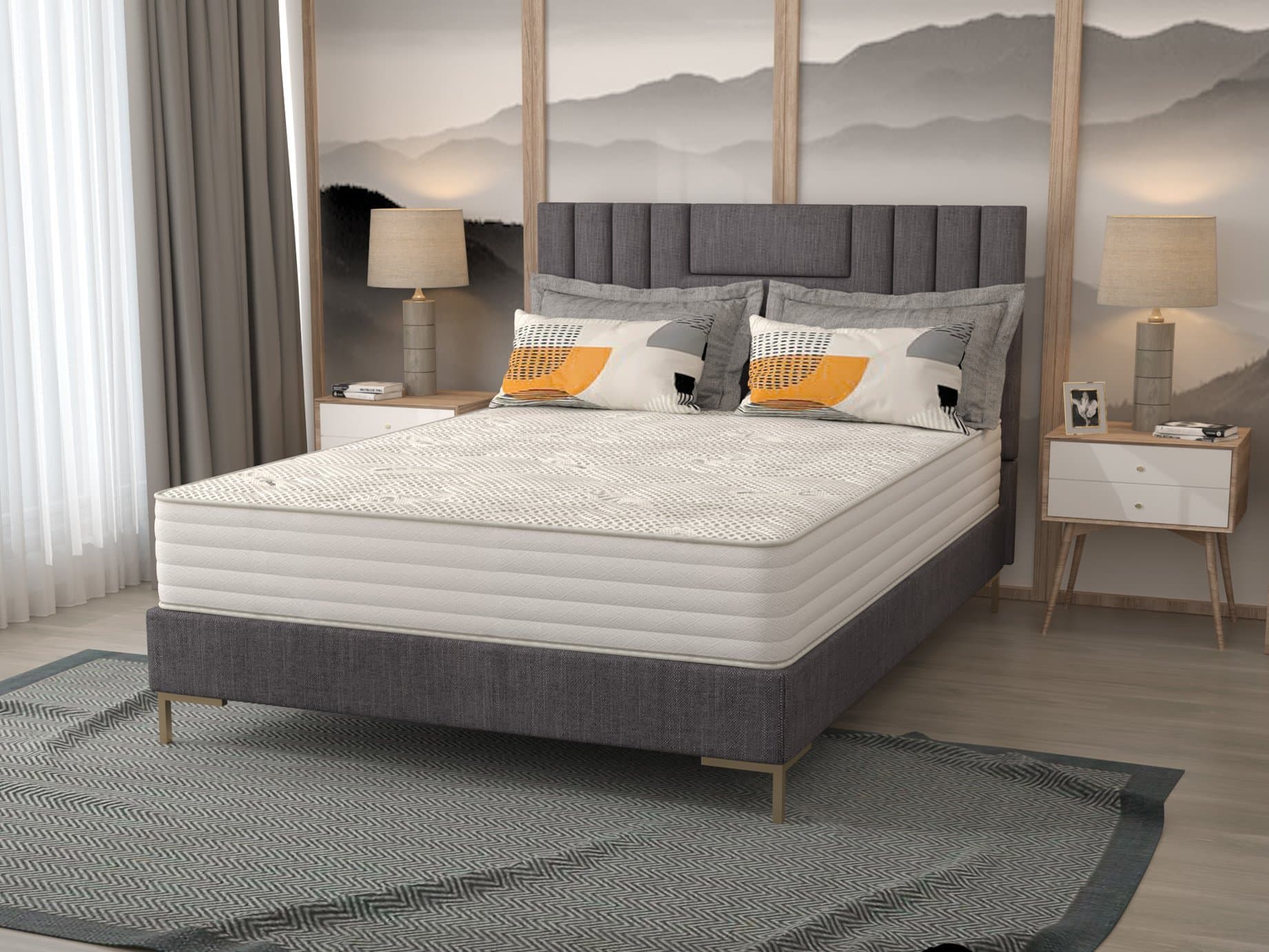 Saltea cu arcuri Silver Protect 4 HOTEL 180x200, inaltime 25 cm, ortopedica, duritate extra ferma - 9