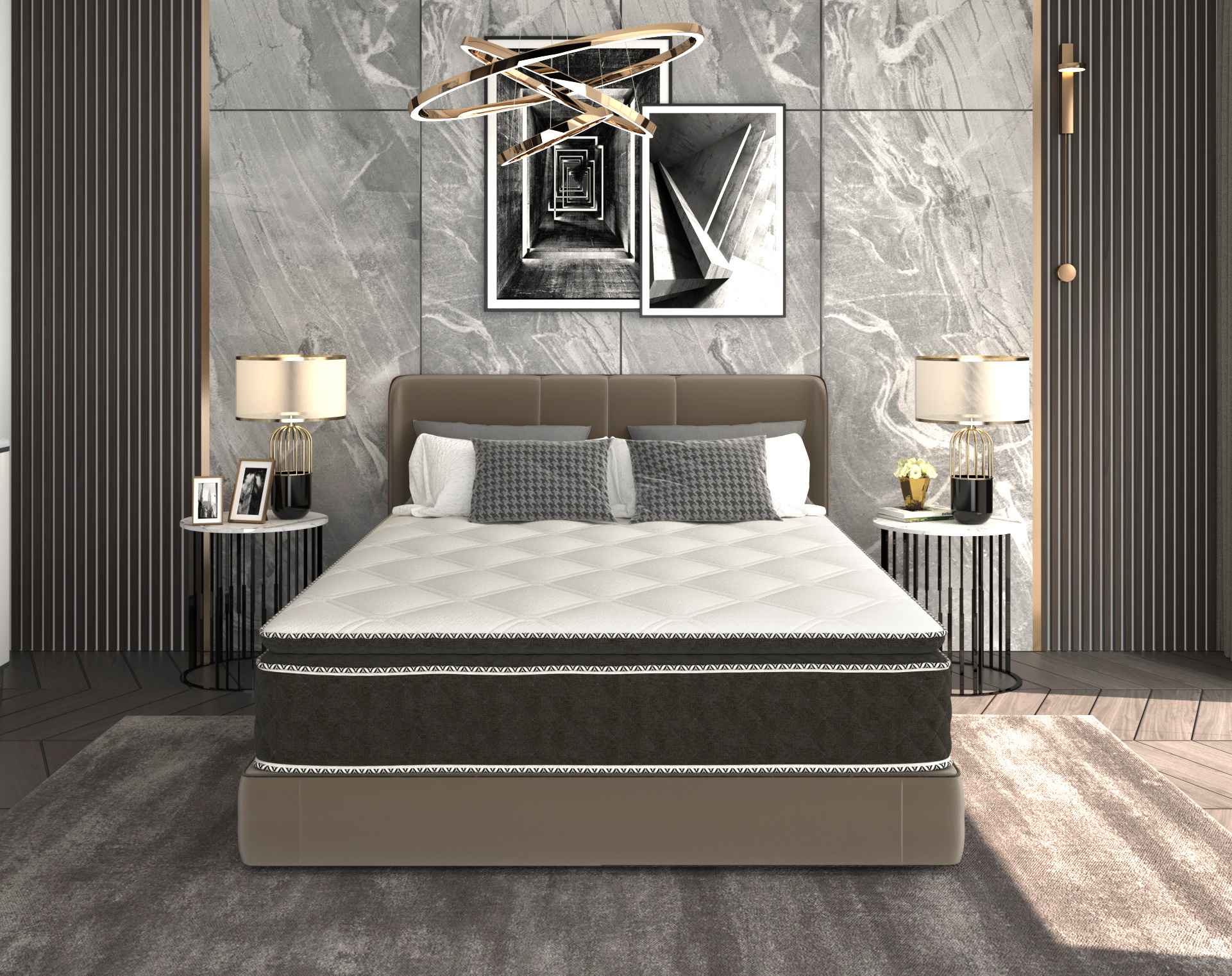 Saltea cu arcuri si memorie Somnexpert Top Confort 160x200x30, fermitate mediu-tare, cu topper integrat, cu manere - 11