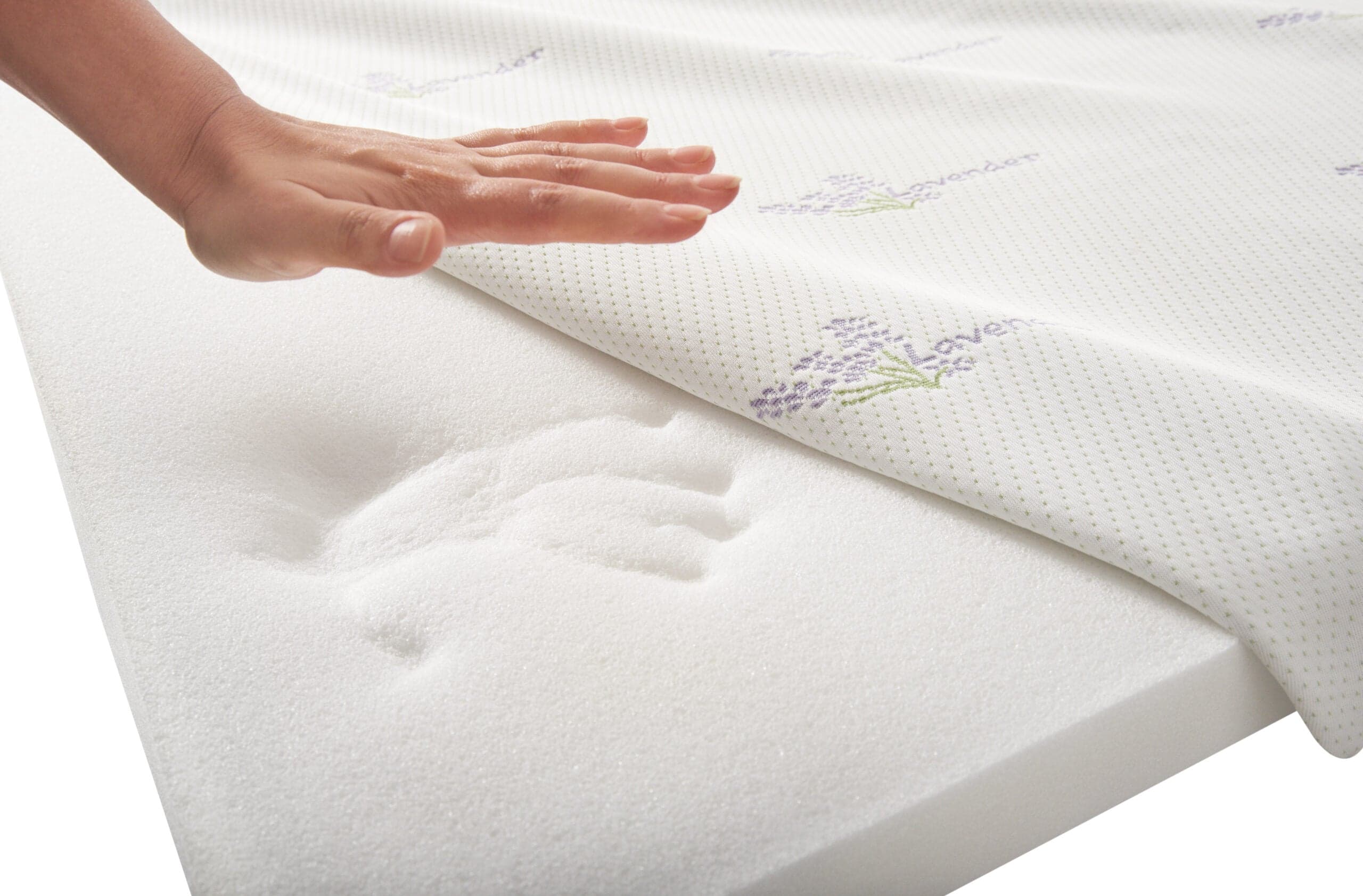 Topper cu memorie Memory Lavanda 90x200, husa detasabila si lavabila, tratament lavanda, fermitate moale - 2
