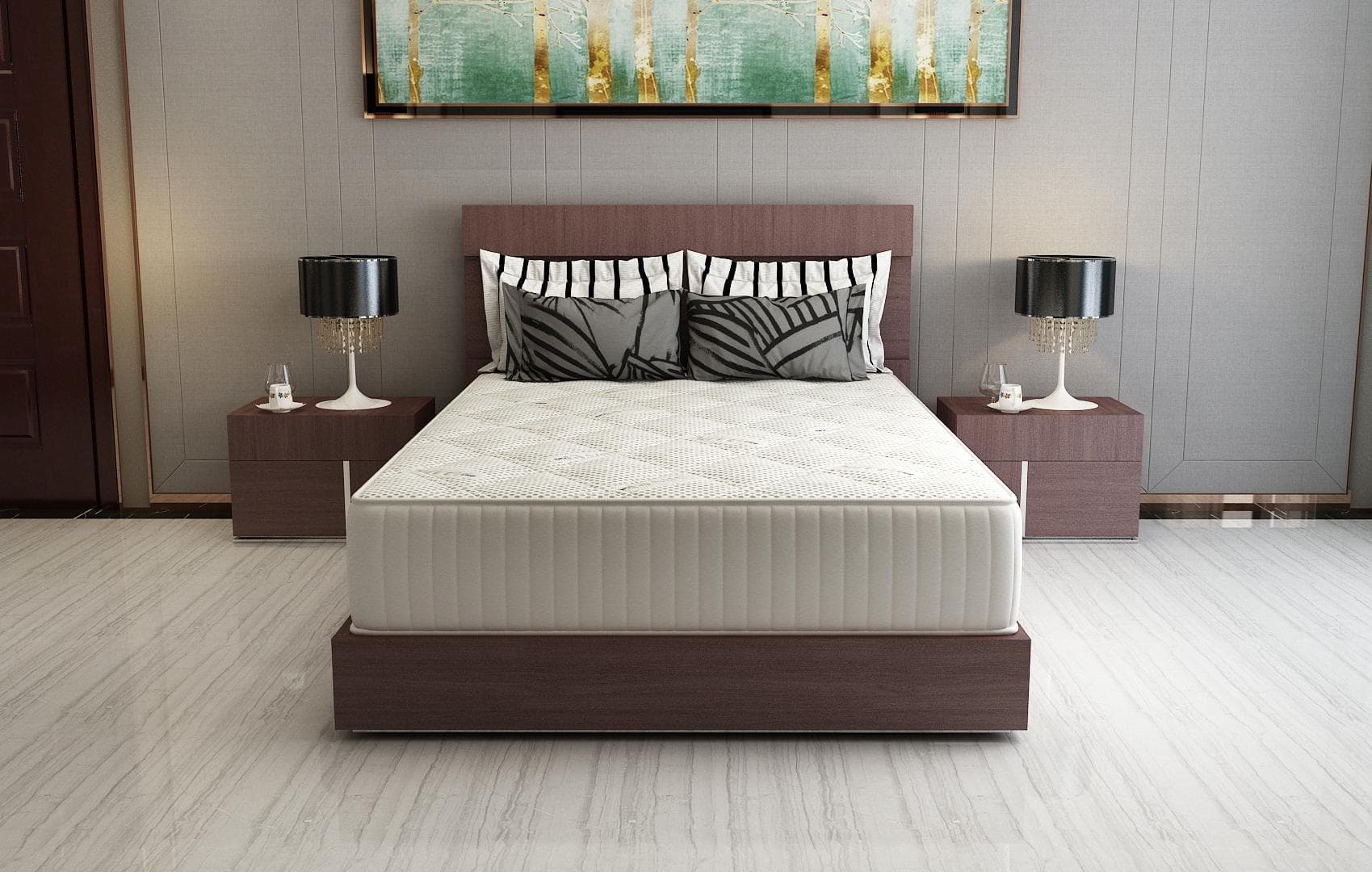 Saltea cu memorie si arcuri Silver Evolution Pocket Spring, Horeca, 160x200, inaltime 30 cm, husa cu ioni de argint, fermitate ridicata - 11