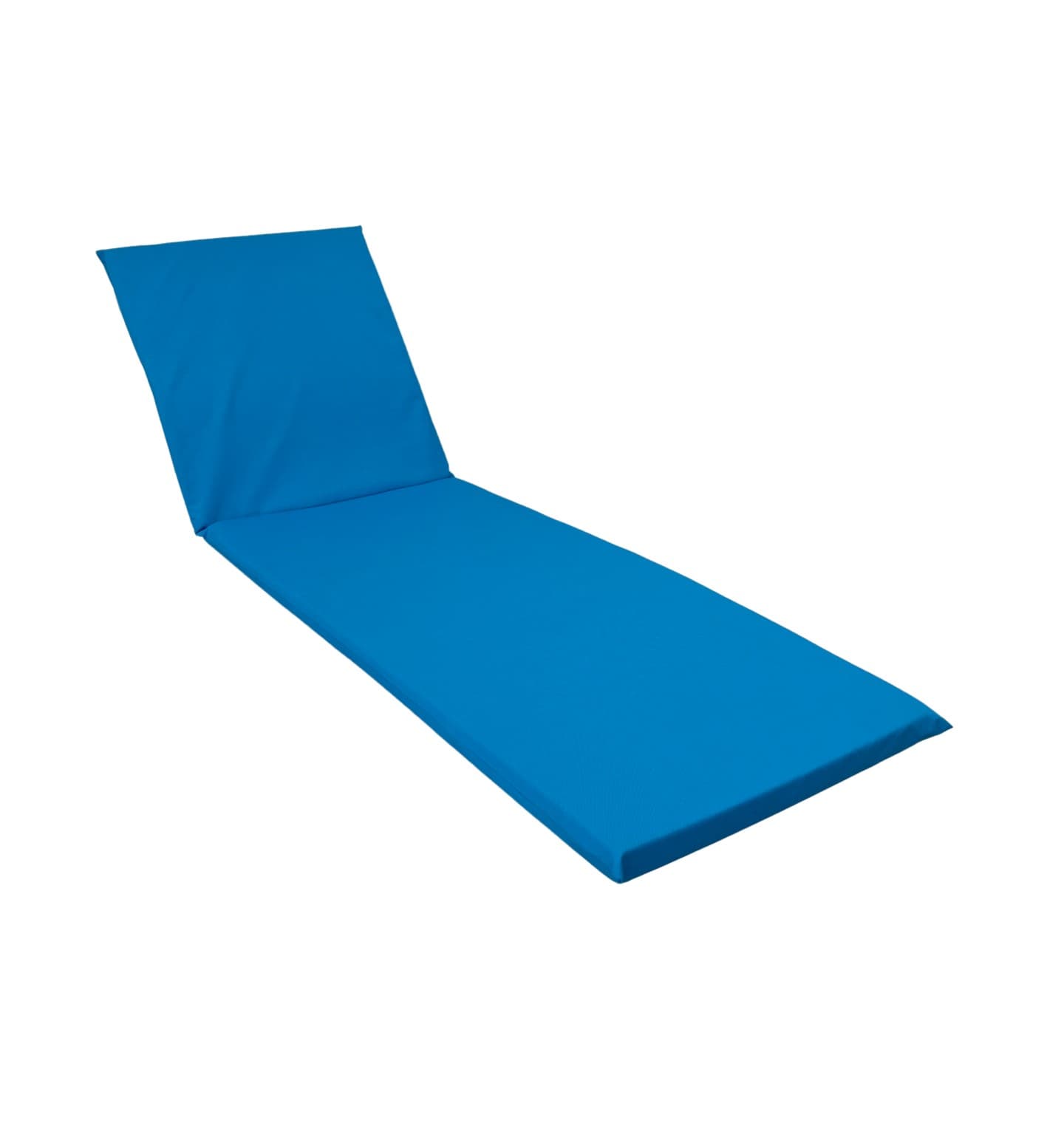 Saltea cu spumă poliuretanică Somnart 60x185, înălțime 4 cm, pentru șezlong, doua segmente, husă impermeabilă, culoare albastru deschis - 3