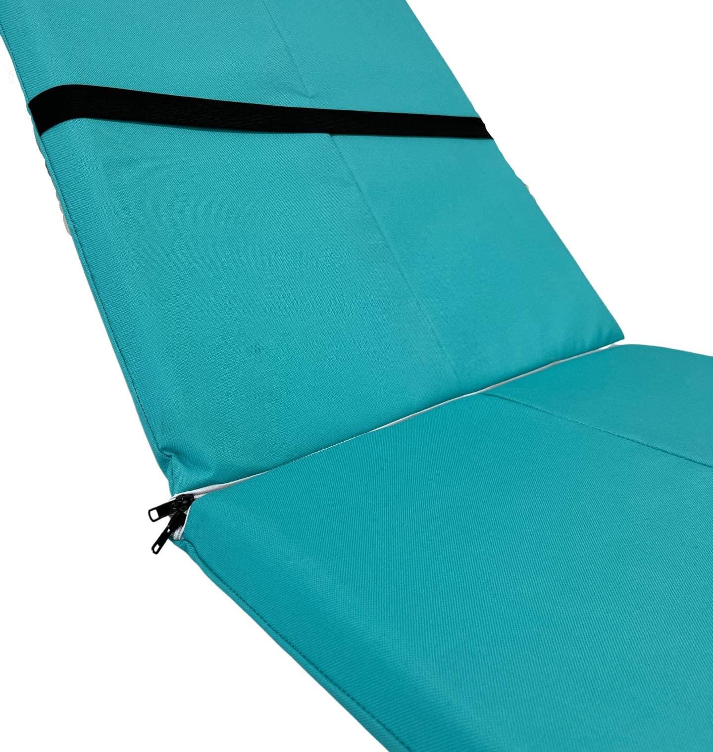 Saltea cu spumă poliuretanică Somnart 60x185, înălțime 4 cm, pentru șezlong, doua segmente, husă impermeabilă, culoare turcoaz - 4