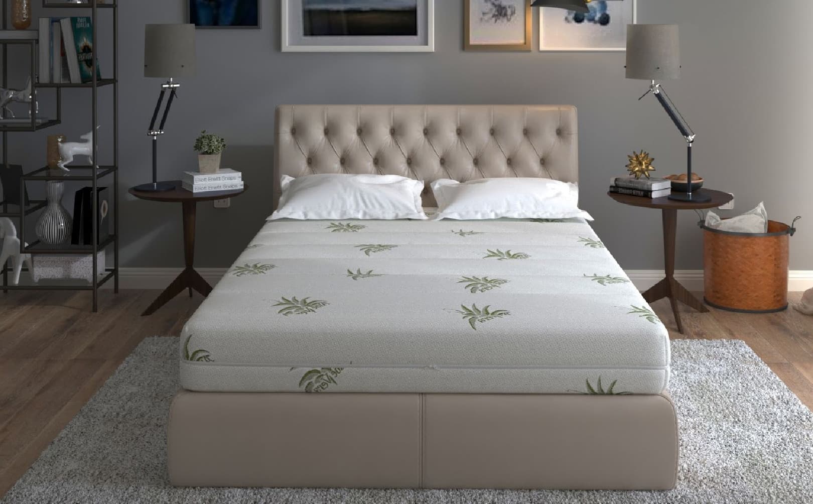 Saltea cu memorie Somnart XXL Memory Plus 90x200, înălțime 25 cm, pentru persoane supraponderale, husă Aloe Vera detașabilă, rulată, fermitate mare - 24