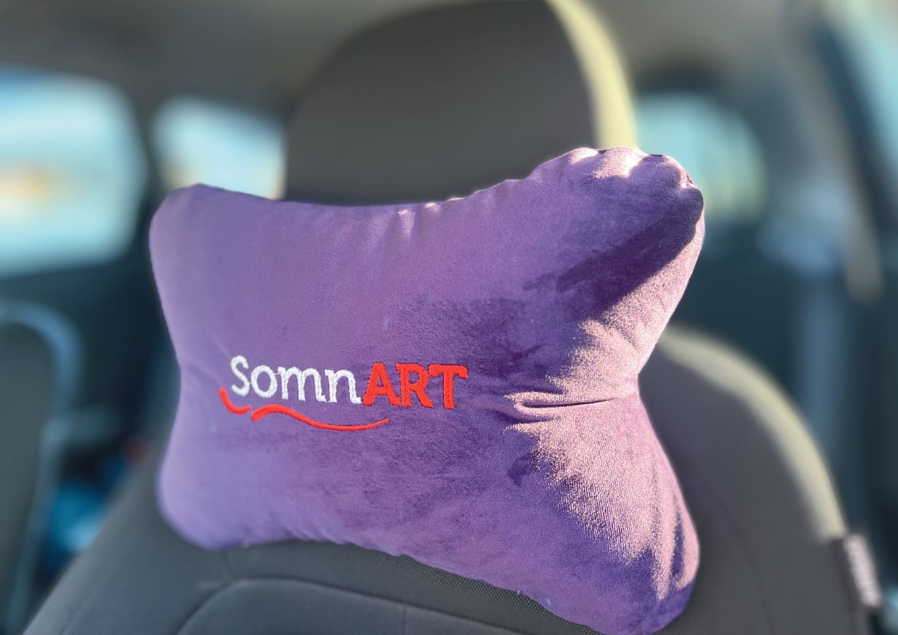 Perna Somnart pentru tetiera, mov, dimensiune 32x23 - 2