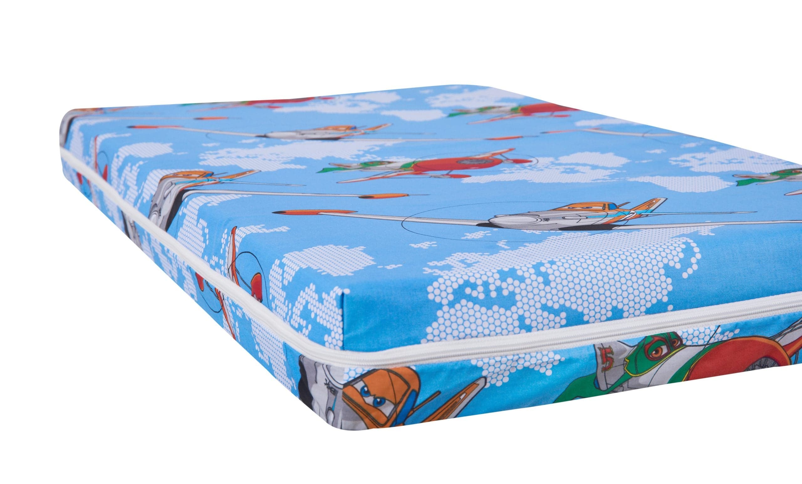 Saltea cu memorie Somnart Memory 60x120, înălțime 10 cm, pentru bebeluși și copii, husă impermeabilă, fermitate medie, model aviator - 3