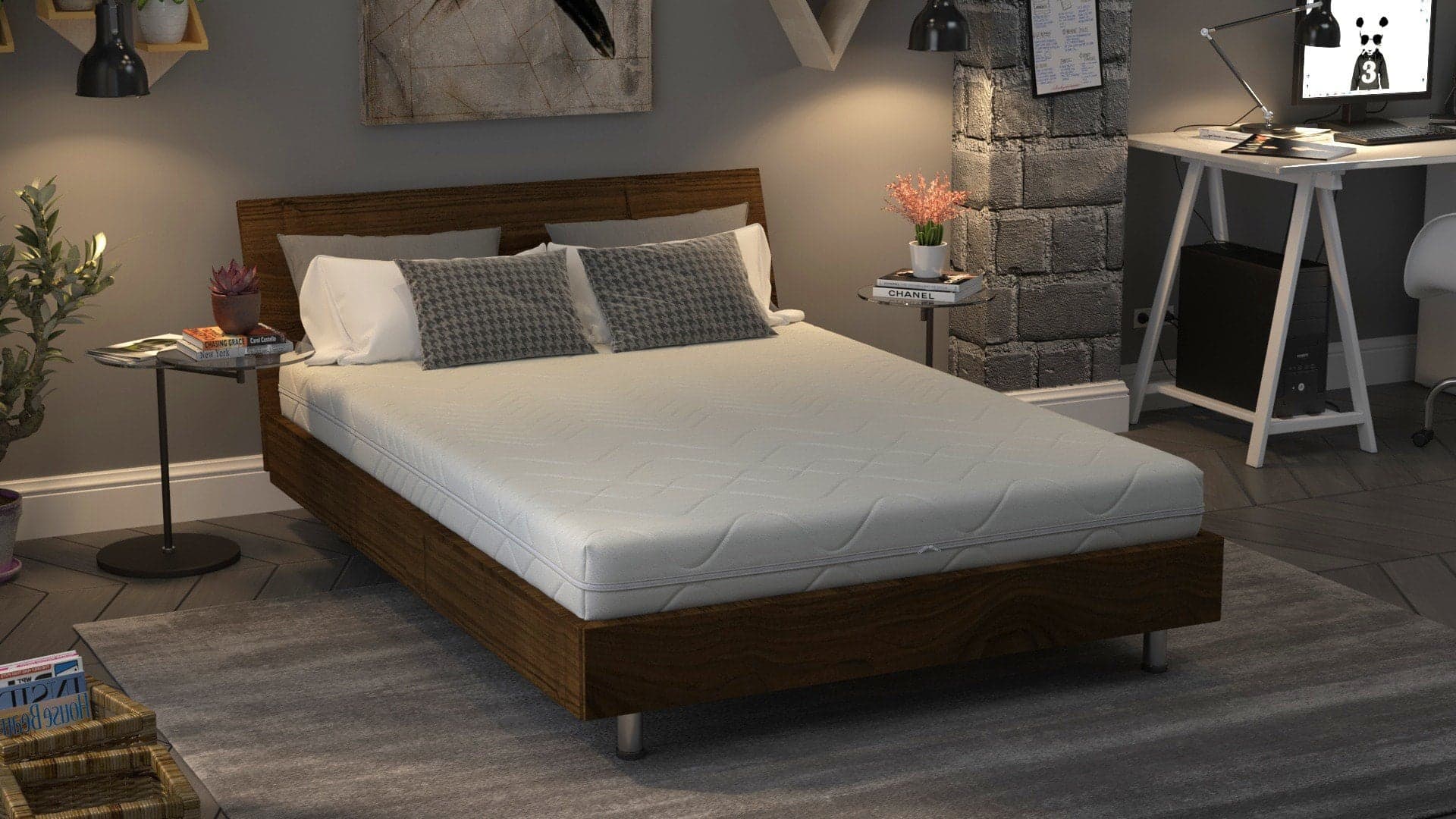 Saltea cu spuma poliuretanica Somnart Optimax Ortopedic 90x200, inaltime 18 cm, ortopedica, husa detasabila si lavabila, rulata, fermitate medie - 12